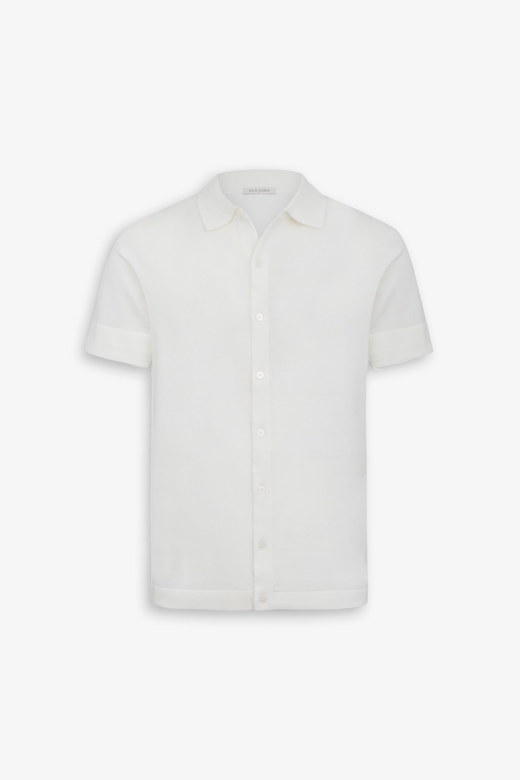 Camicia in maglia maniche corte bianca-Dan John