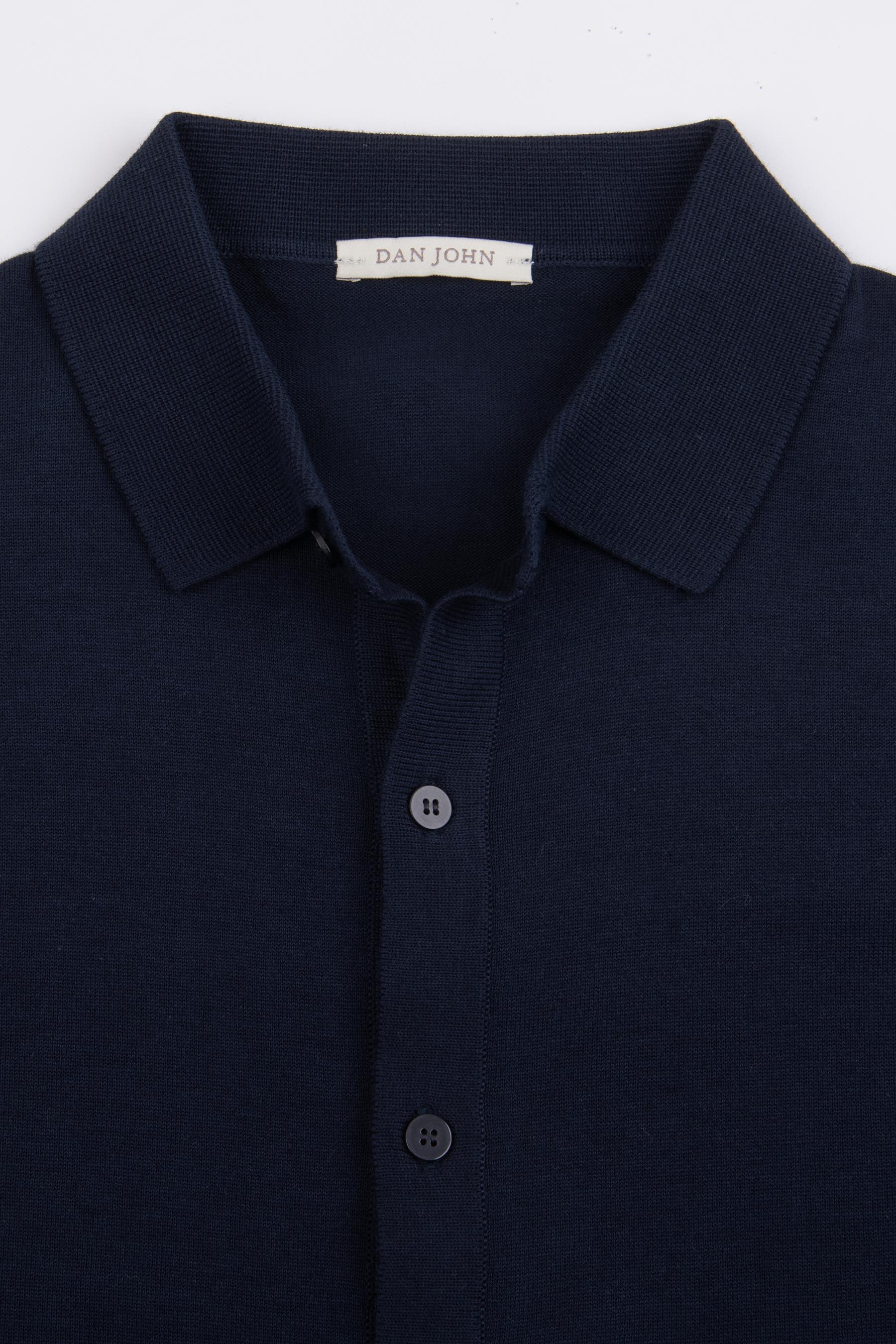 Camicia in maglia maniche corte navy-Dan John