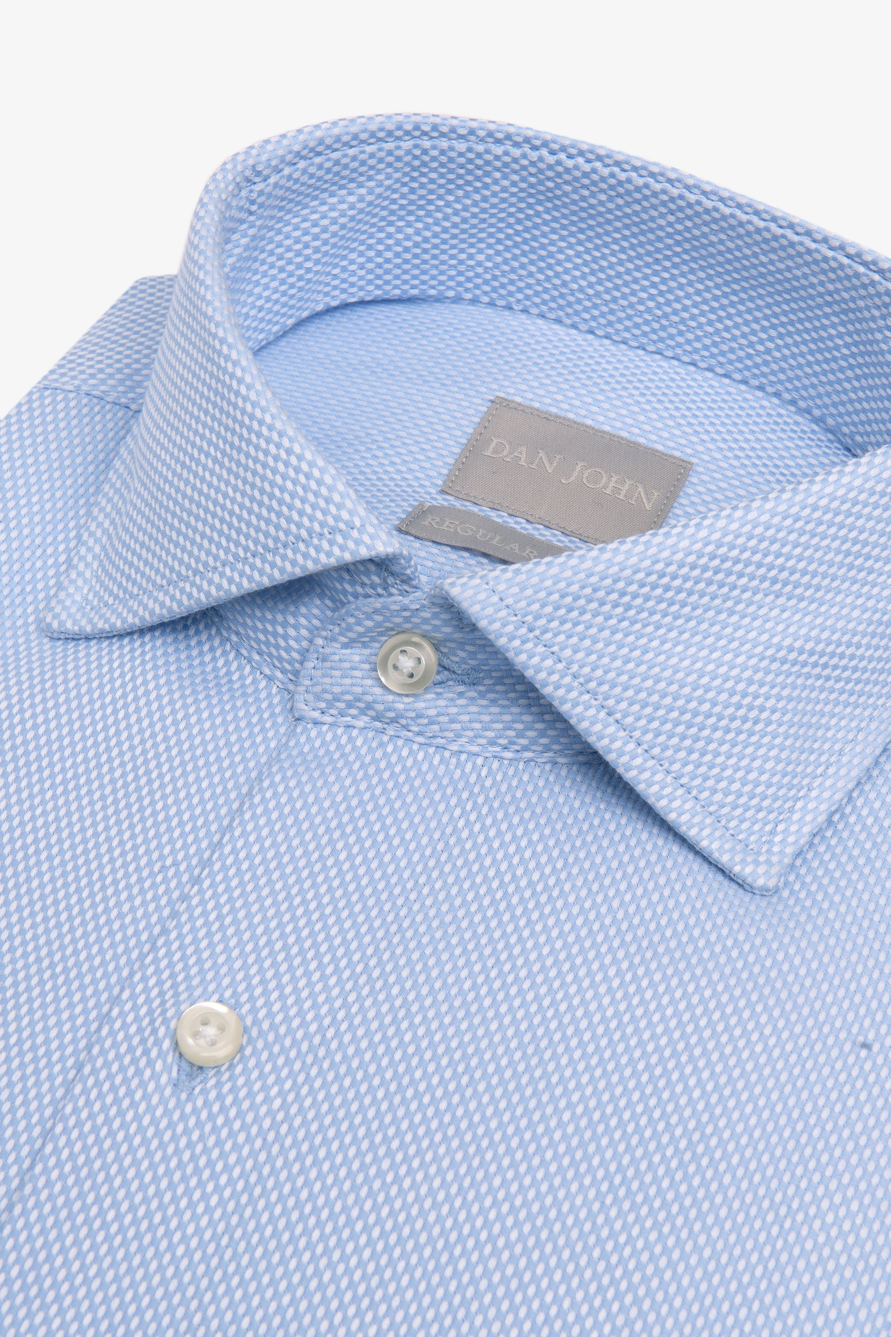 Camicia "la Picoco" operata celeste-Dan John