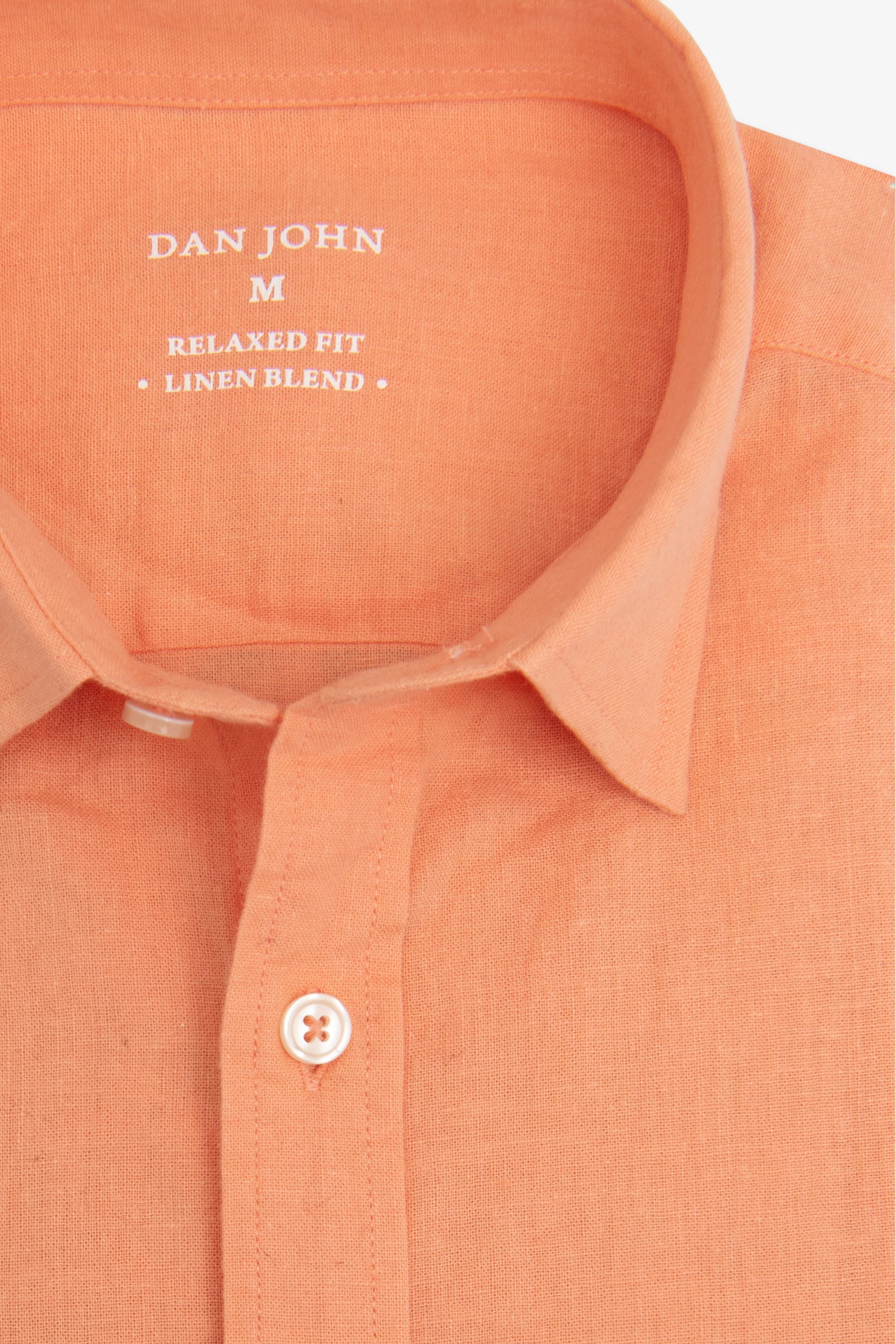 Camicia misto lino arancio-Dan John