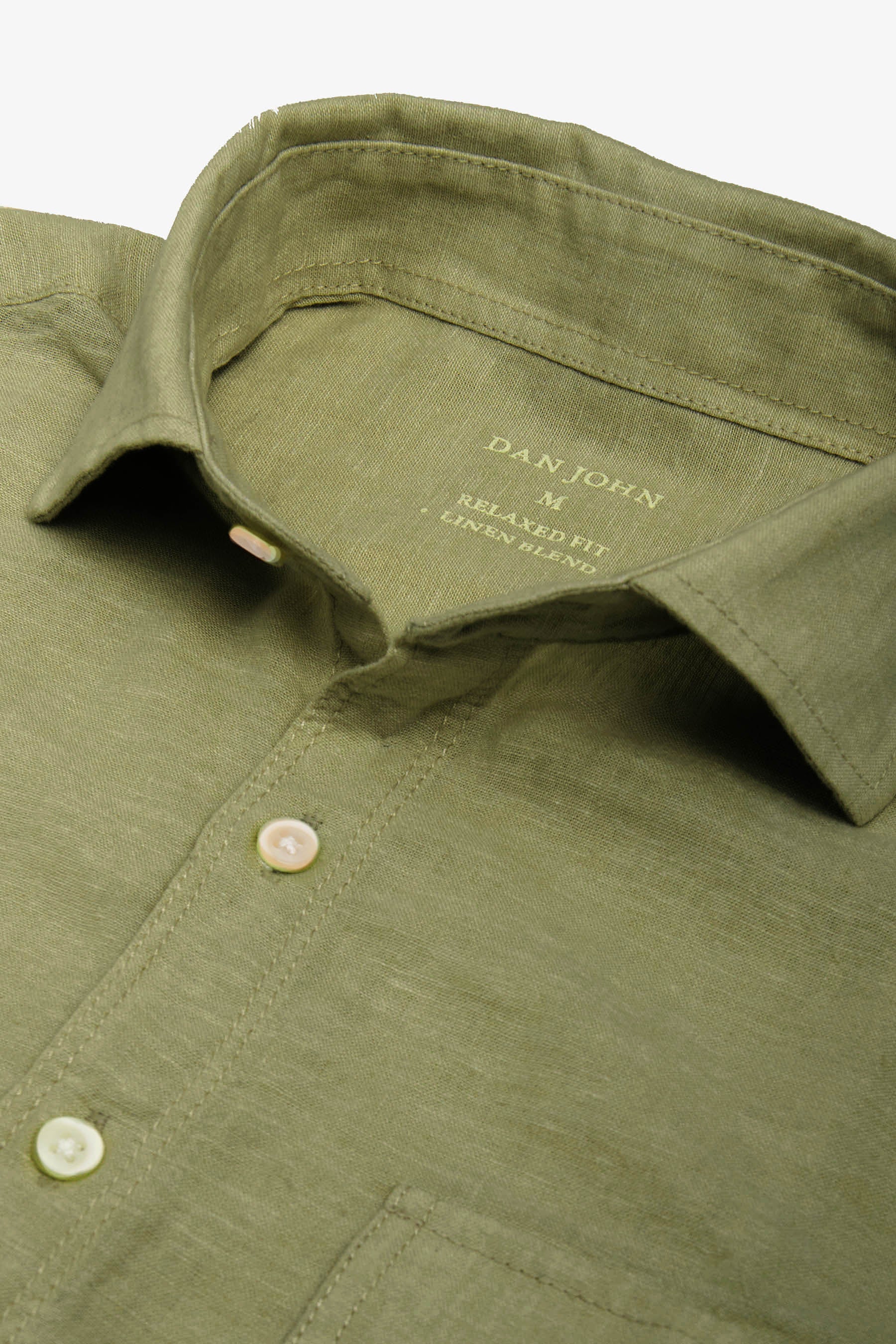 Camicia misto lino con tasche sul petto militare-Dan John