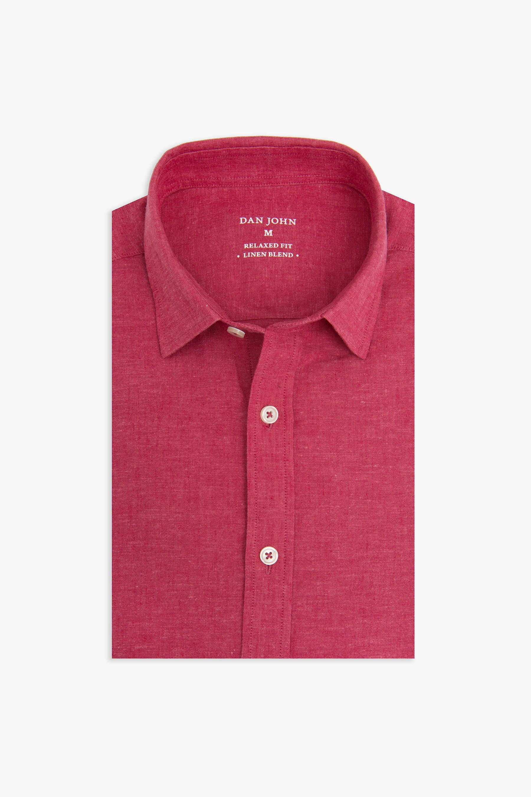 Camicia misto lino corallo-Dan John