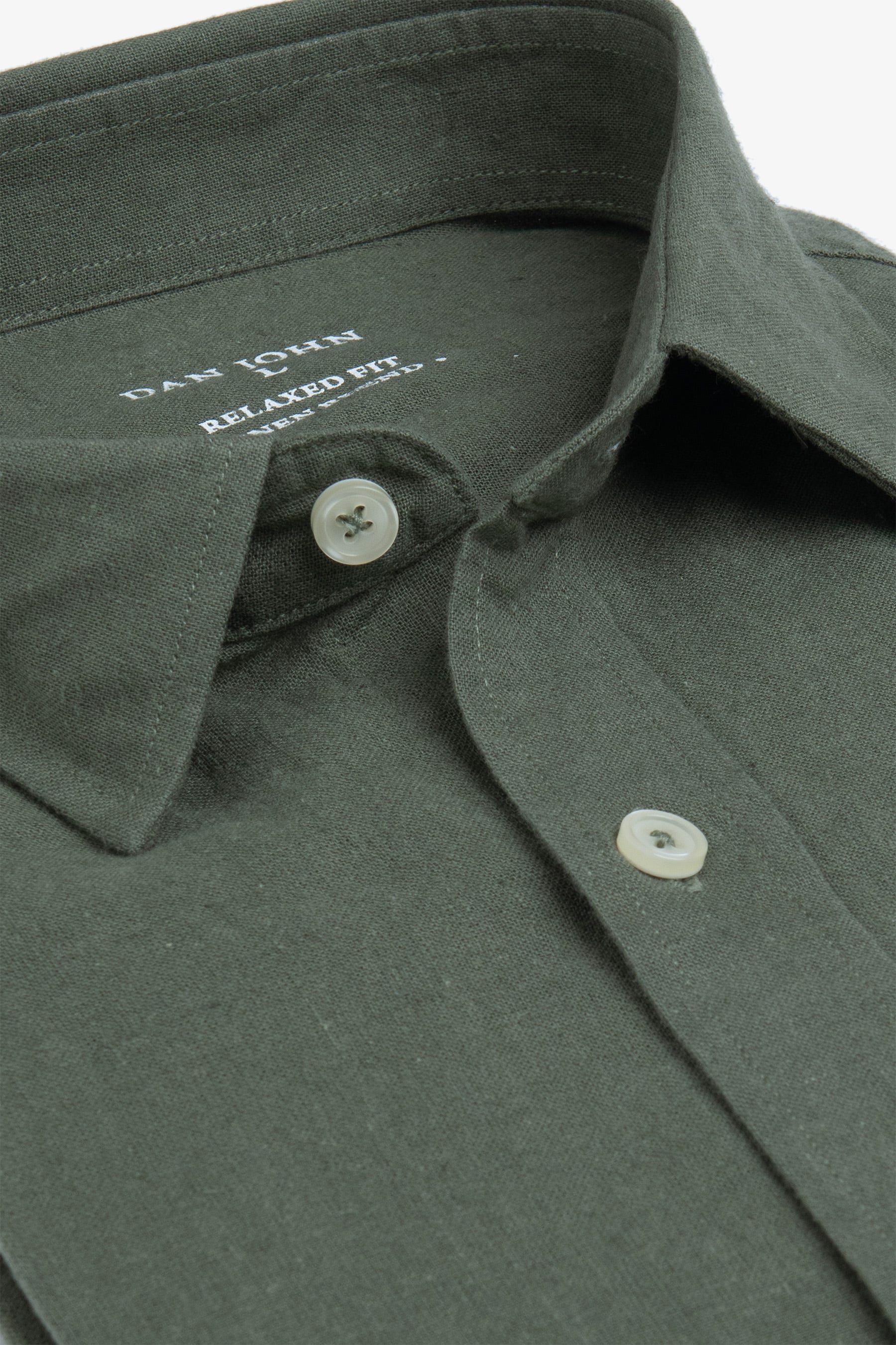 Camicia misto lino verde-Dan John
