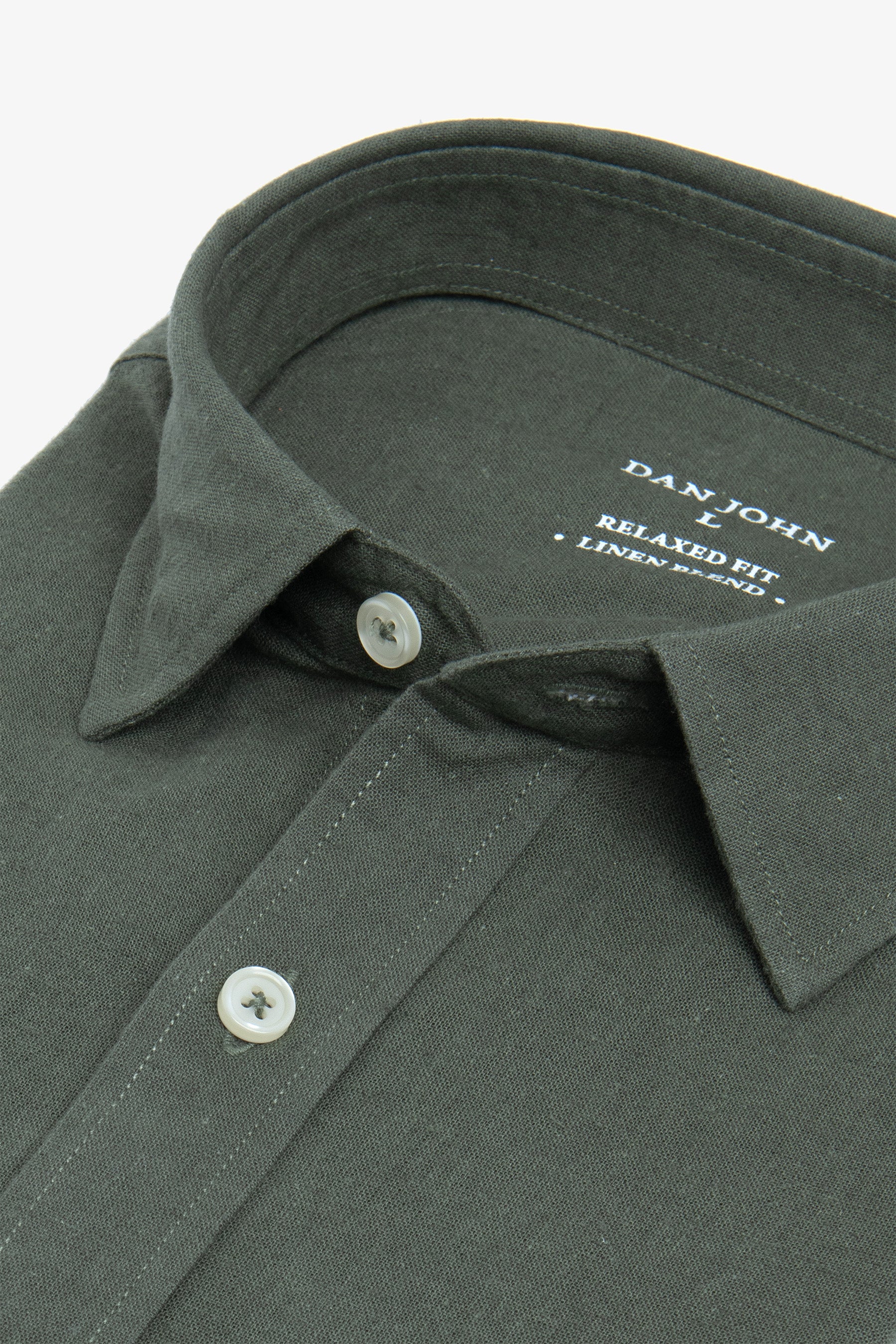 Camicia misto lino verde-Dan John