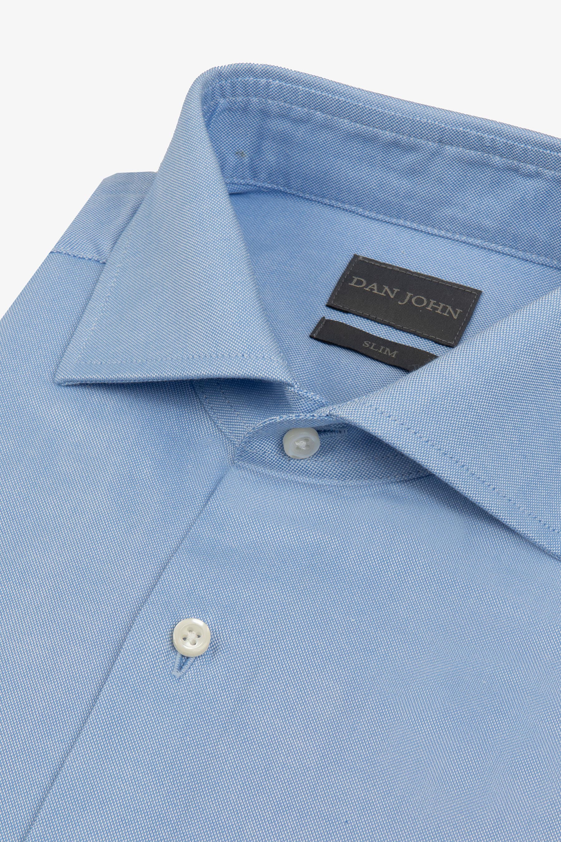 Camicia oxford celeste slim-Dan John