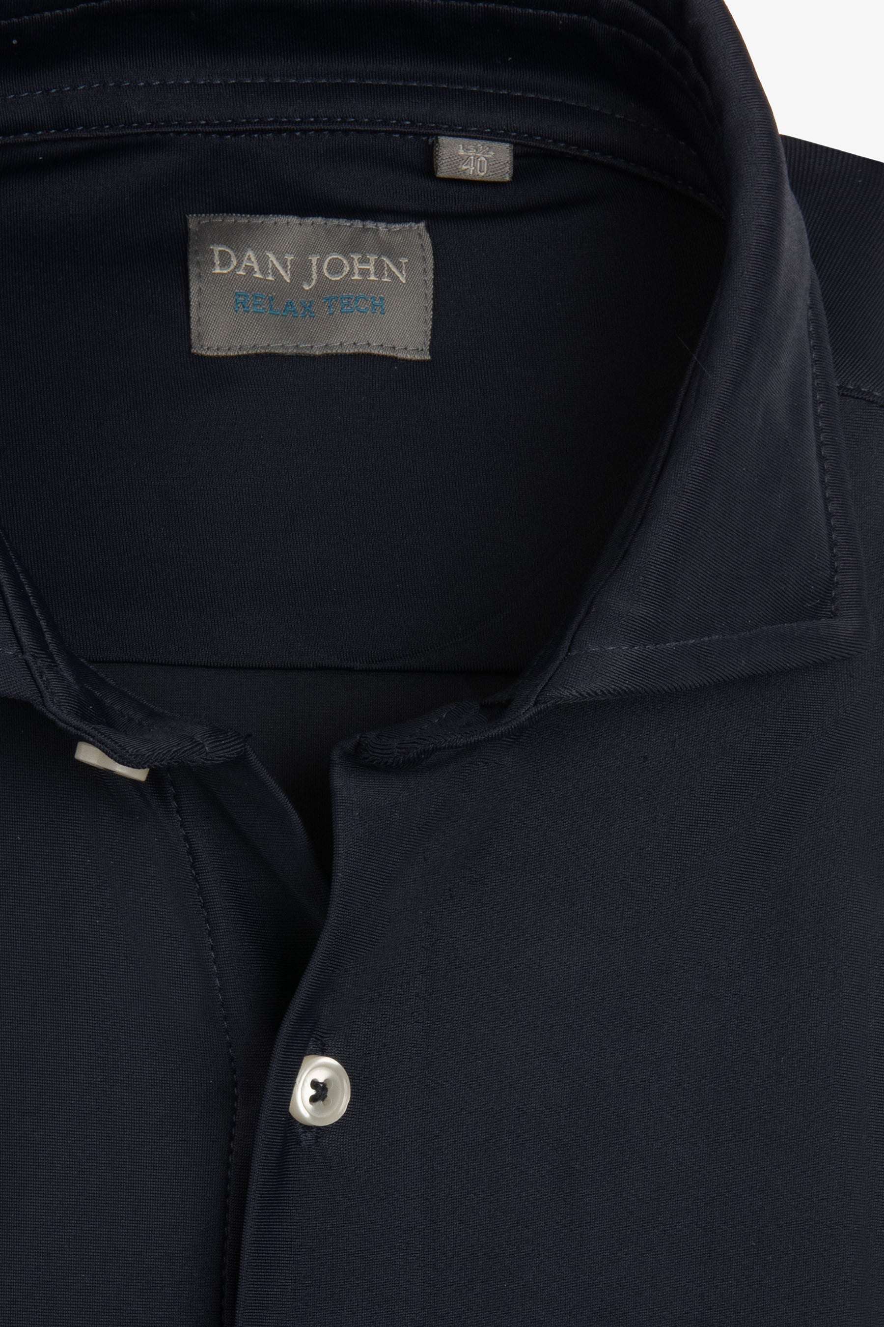 Camicia relax tech blu slim-Dan John