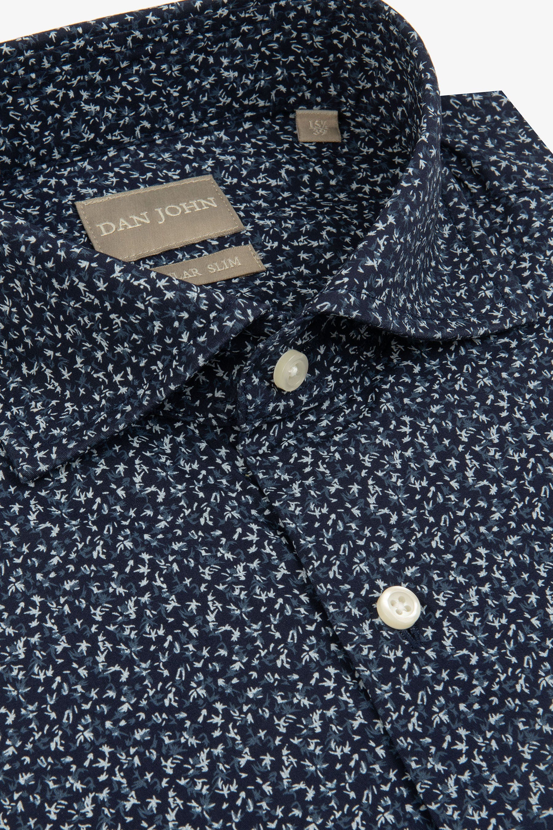 Camicia stampa fiore blu-Dan John