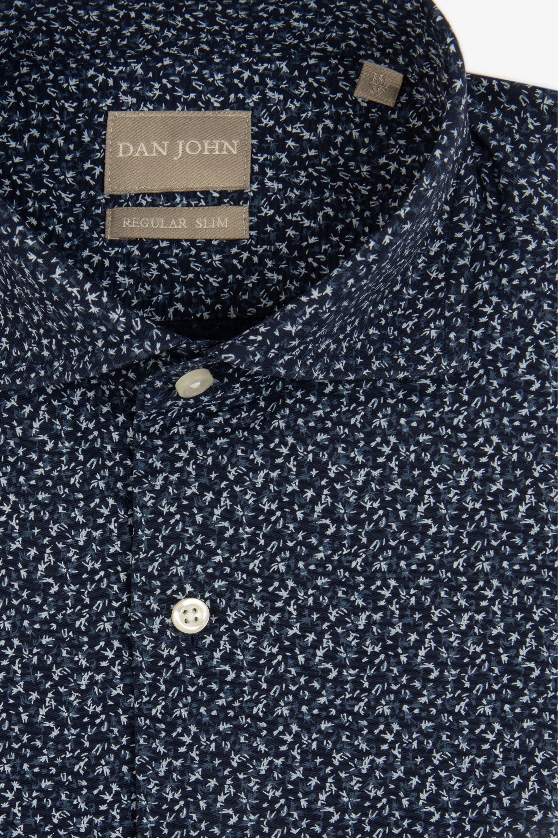 Camicia stampa fiore blu-Dan John