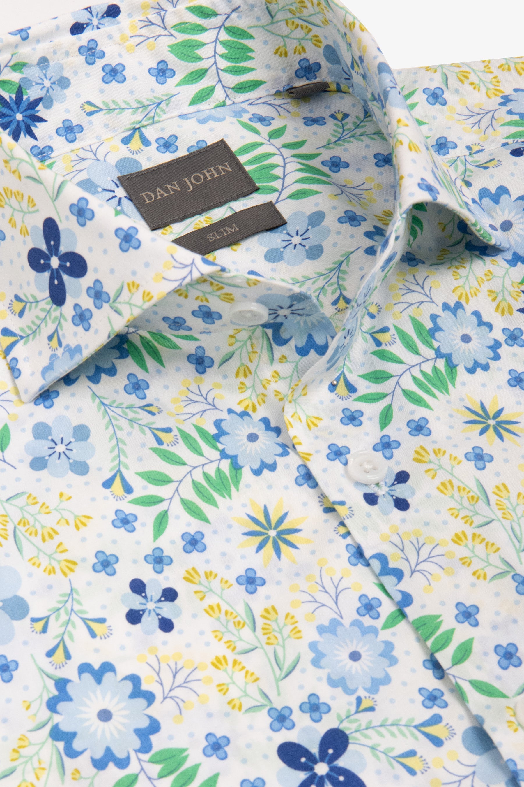 Camicia stampa fiore multicolor lime-Dan John