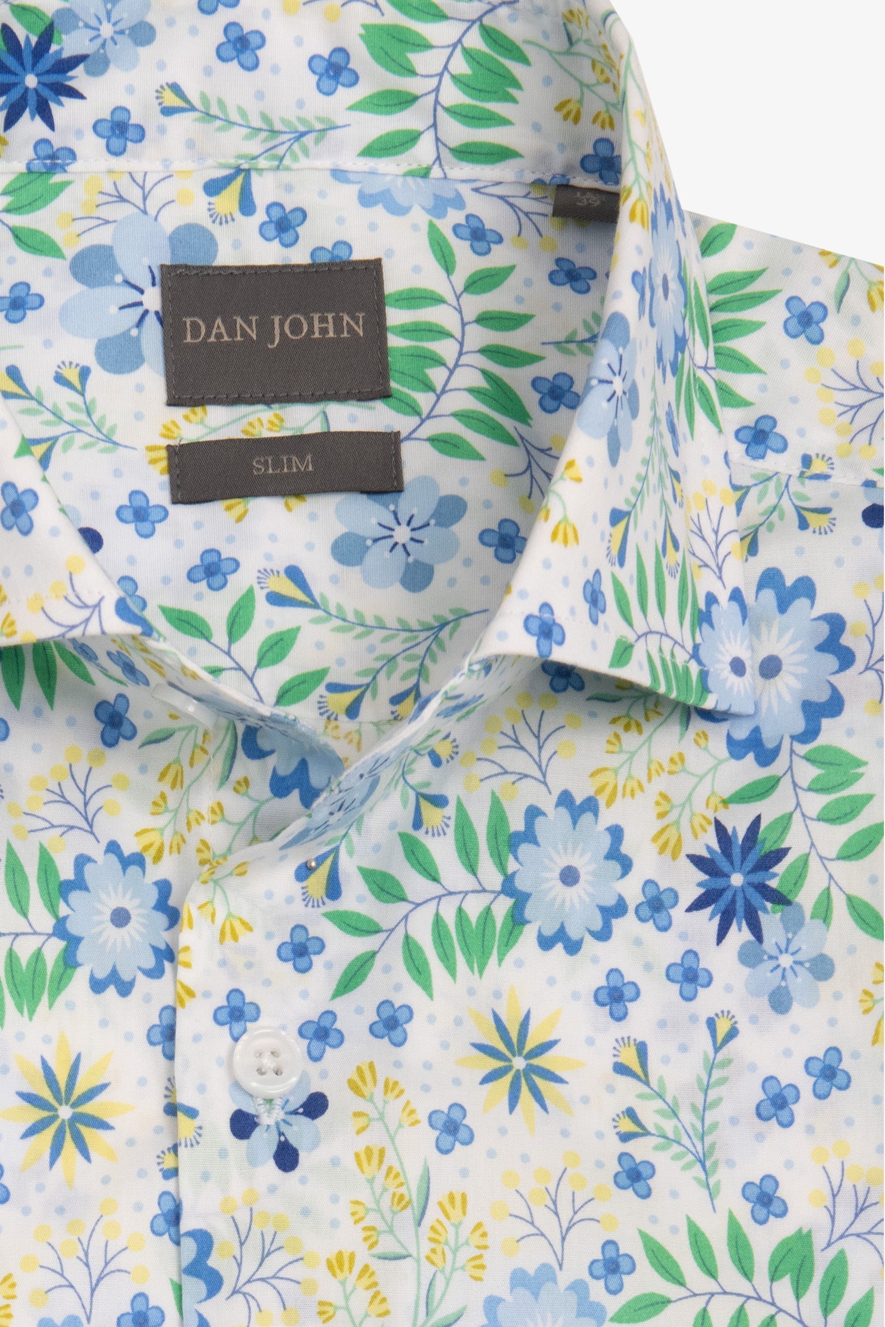 Camicia stampa fiore multicolor lime-Dan John
