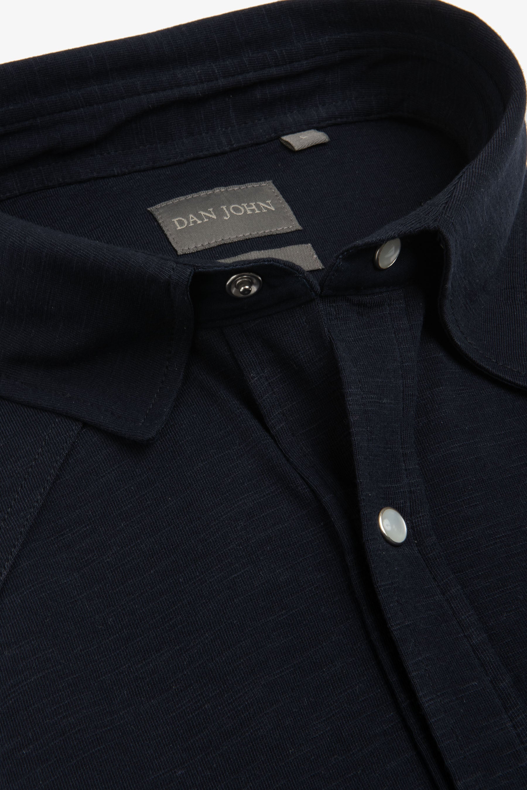 Camicia western jersey blu slim-Dan John