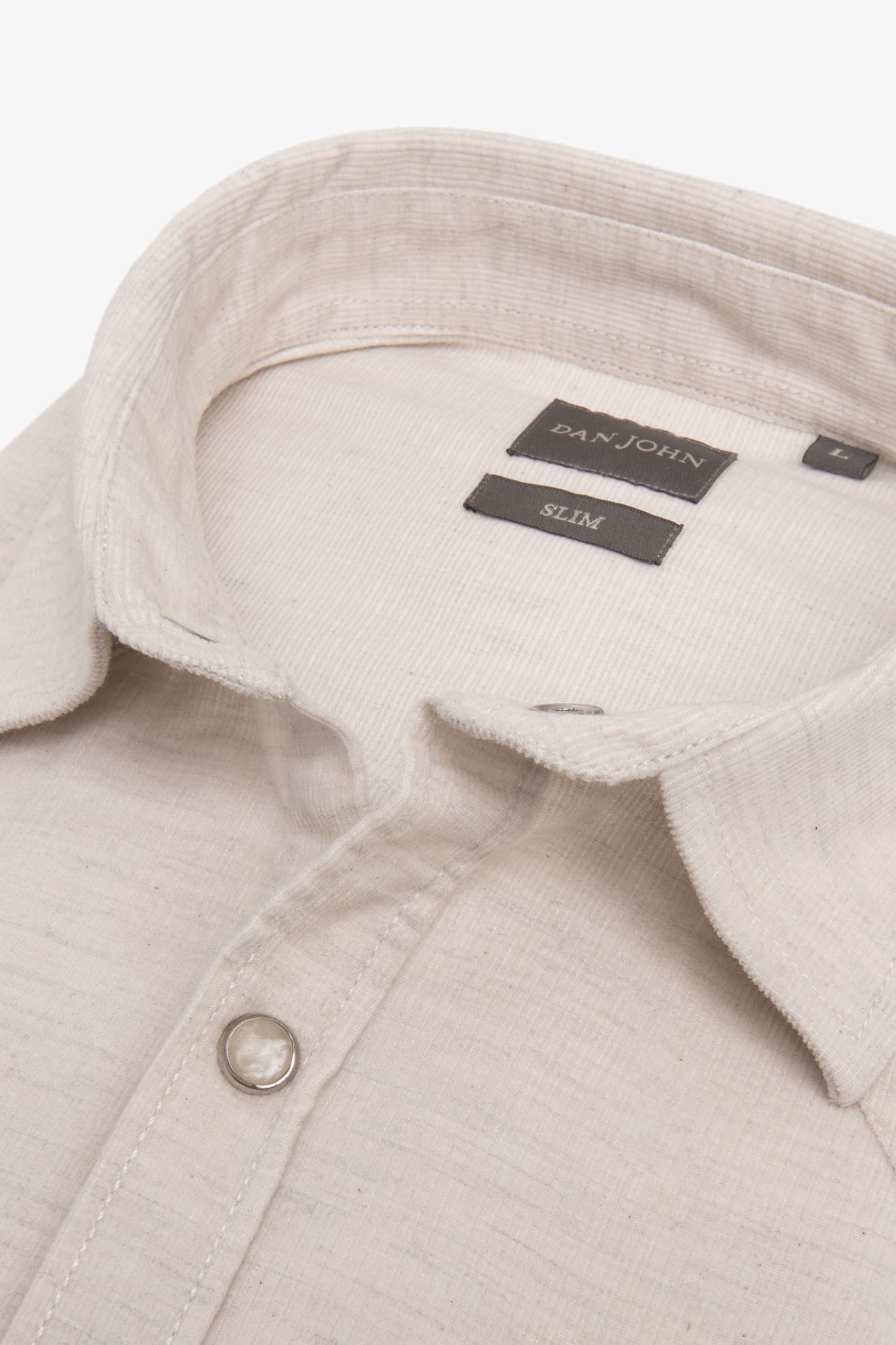 Camicia western velluto slim burro-Dan John