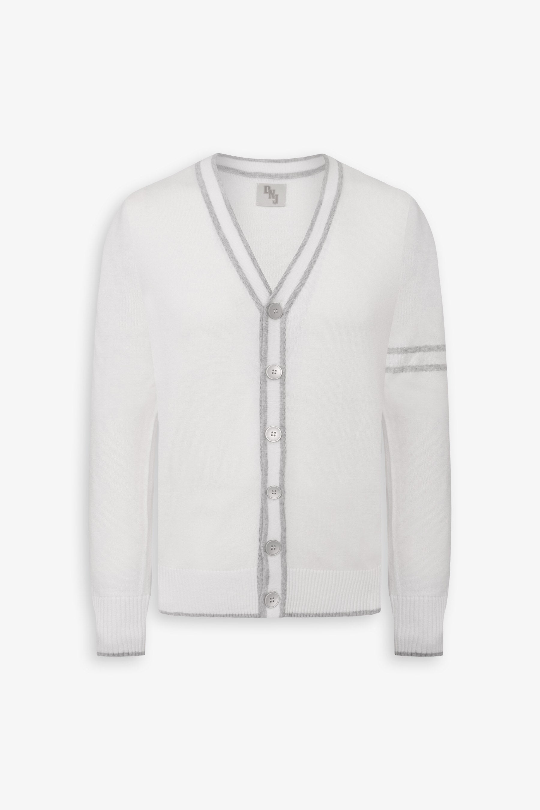 Cardigan profili rigati DNJ crema-Dan John