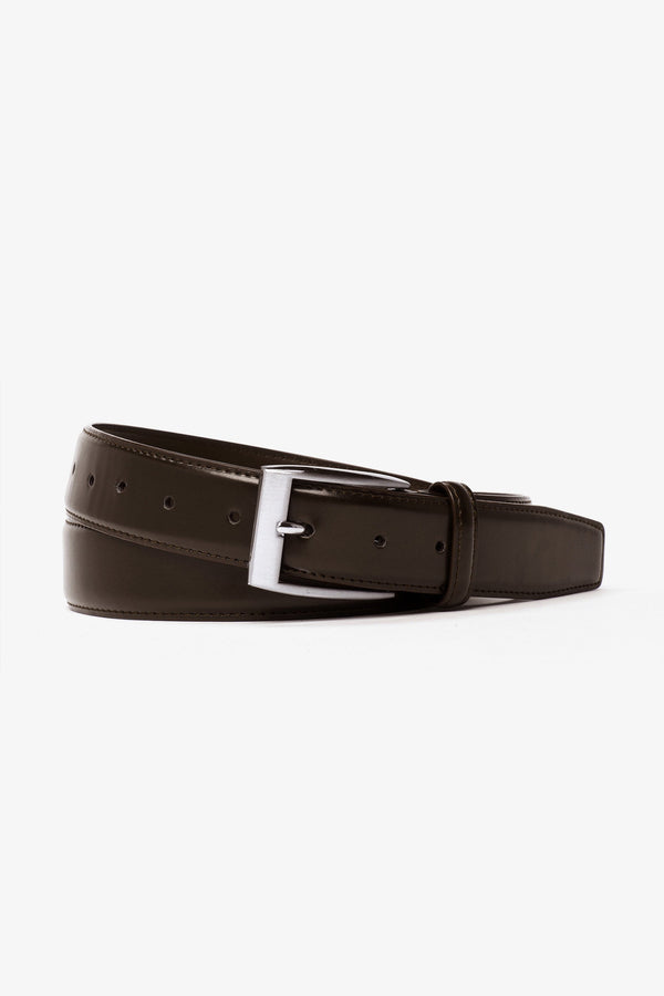 Dark brown classic belt
