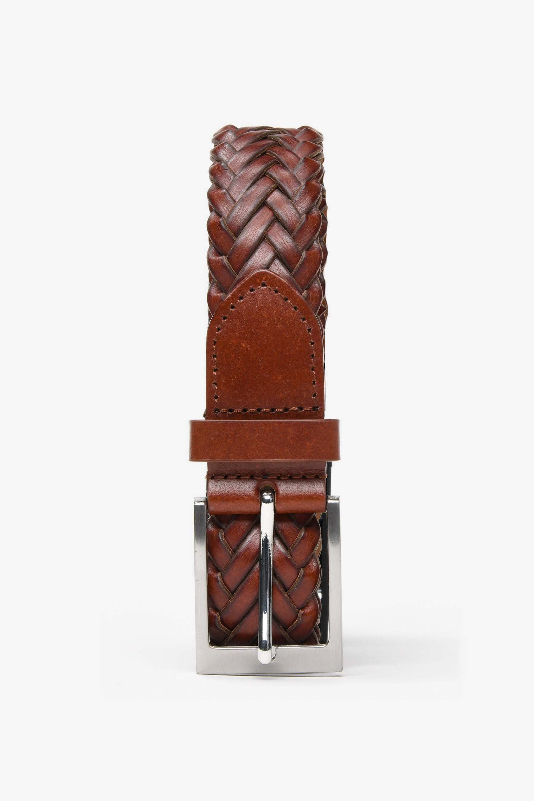 Cintura sportiva intrecciata in cuoio-Dan John