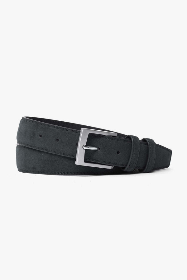 Blue suede casual belt
