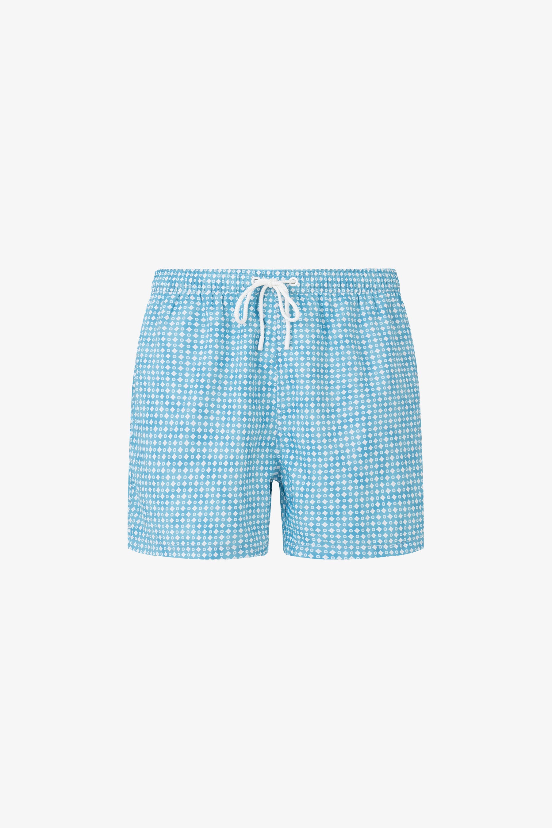Costume da bagno stampa geometrica turchese-Dan John