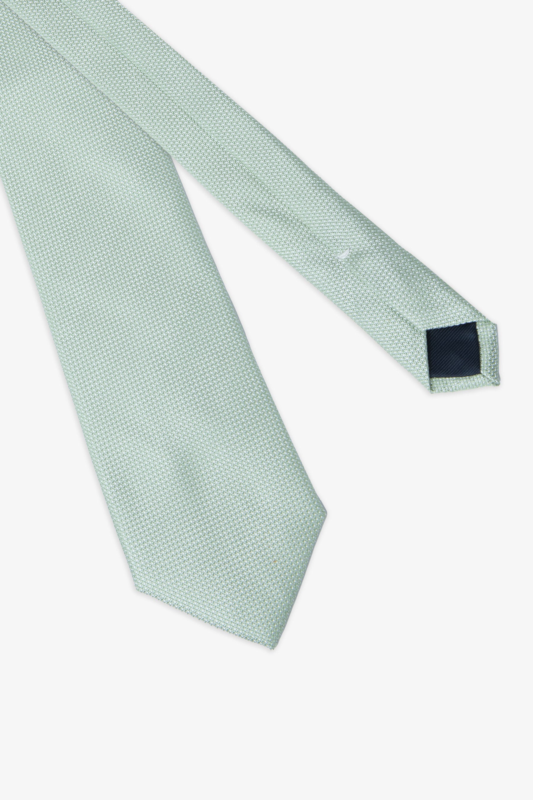 Cravatta jacquard fantasia geometrica verde-Dan John
