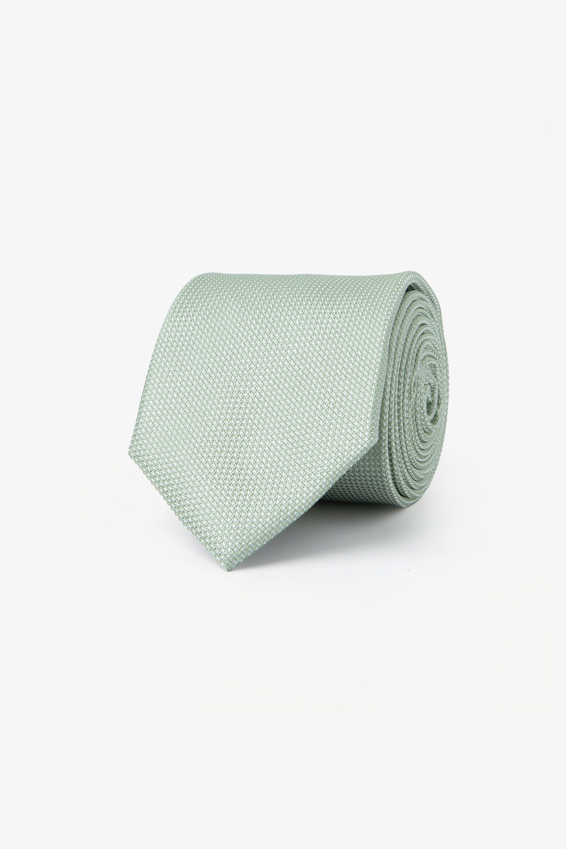 Cravatta jacquard fantasia geometrica verde-Dan John