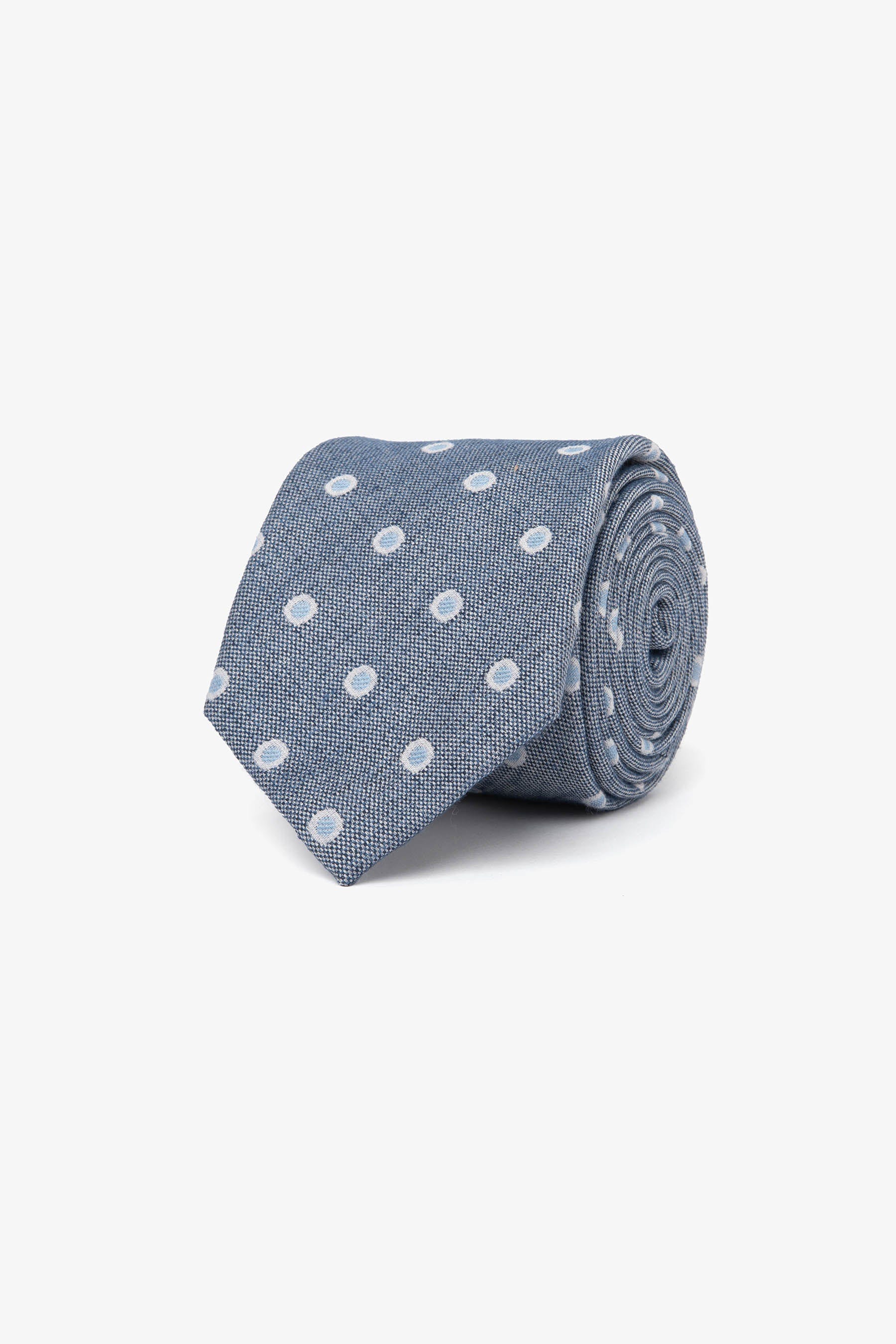 Cravatta jacquard pois all over avion-Dan John