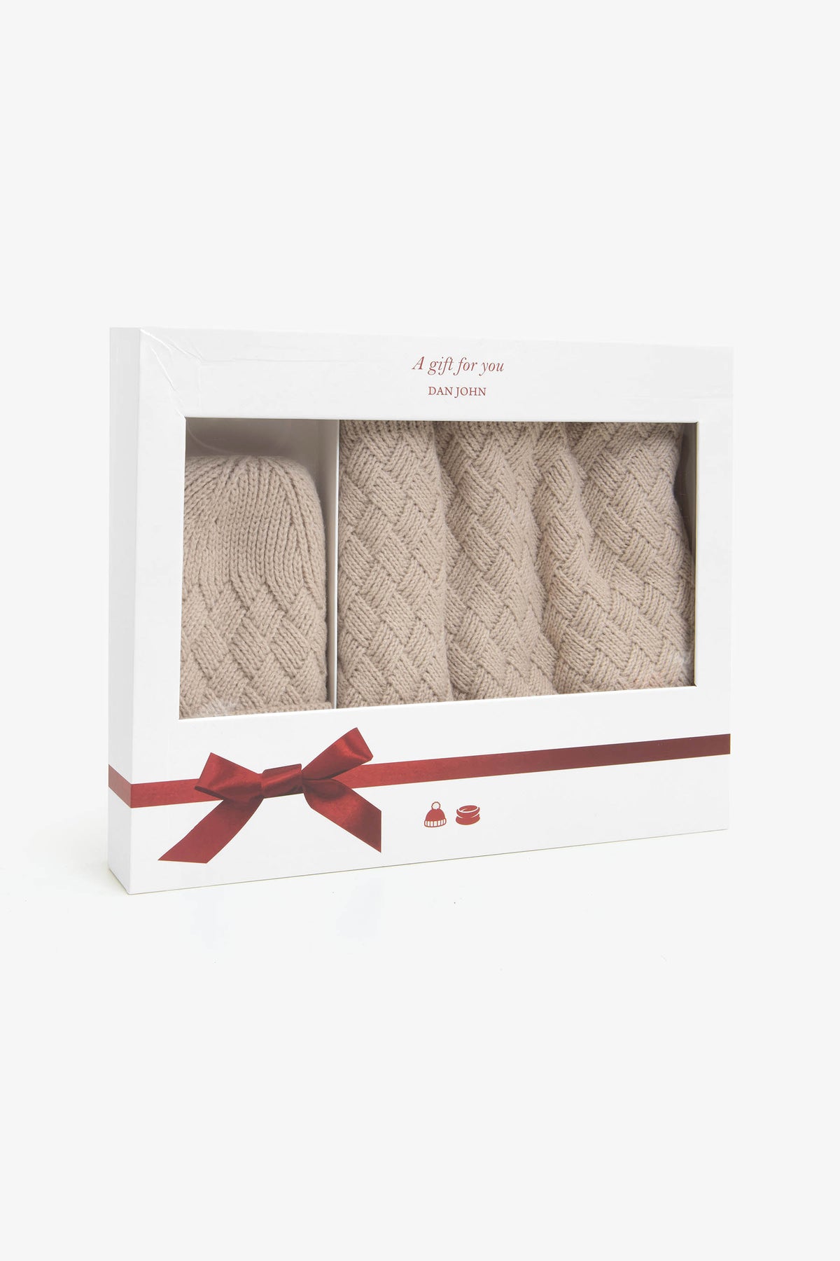 Kit scaldacollo e cappello beanie treccia corda