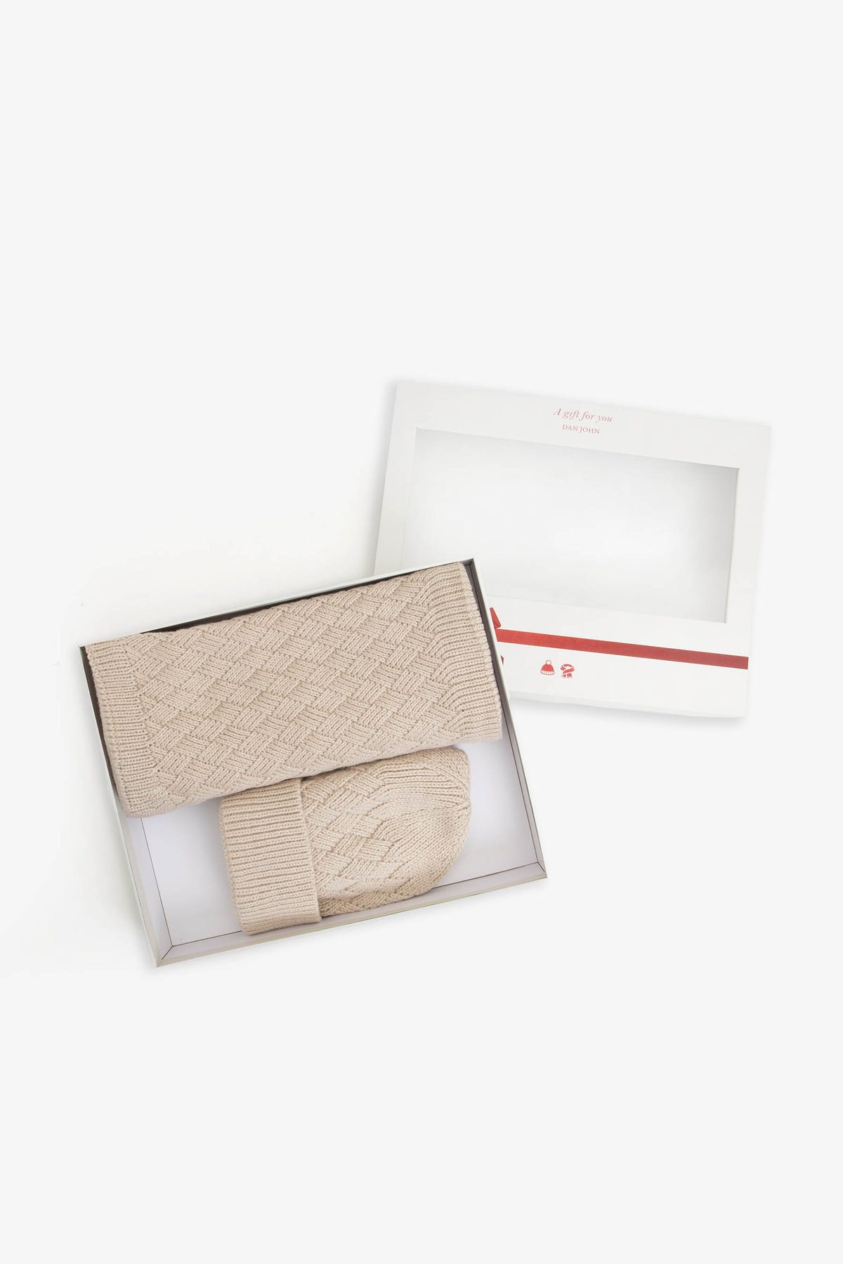 Kit scaldacollo e cappello beanie treccia corda