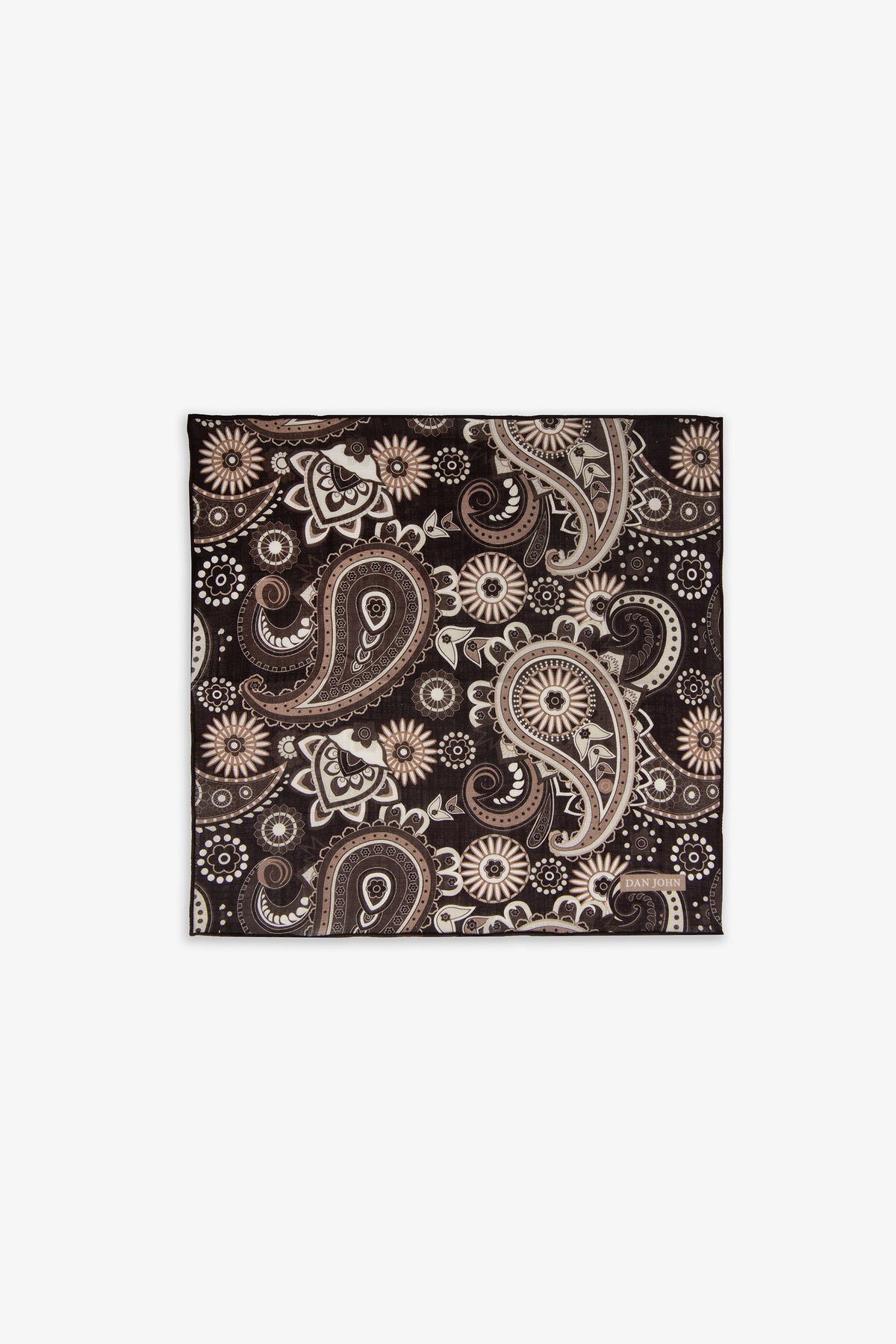 Pochette disegno cashmere tortora
