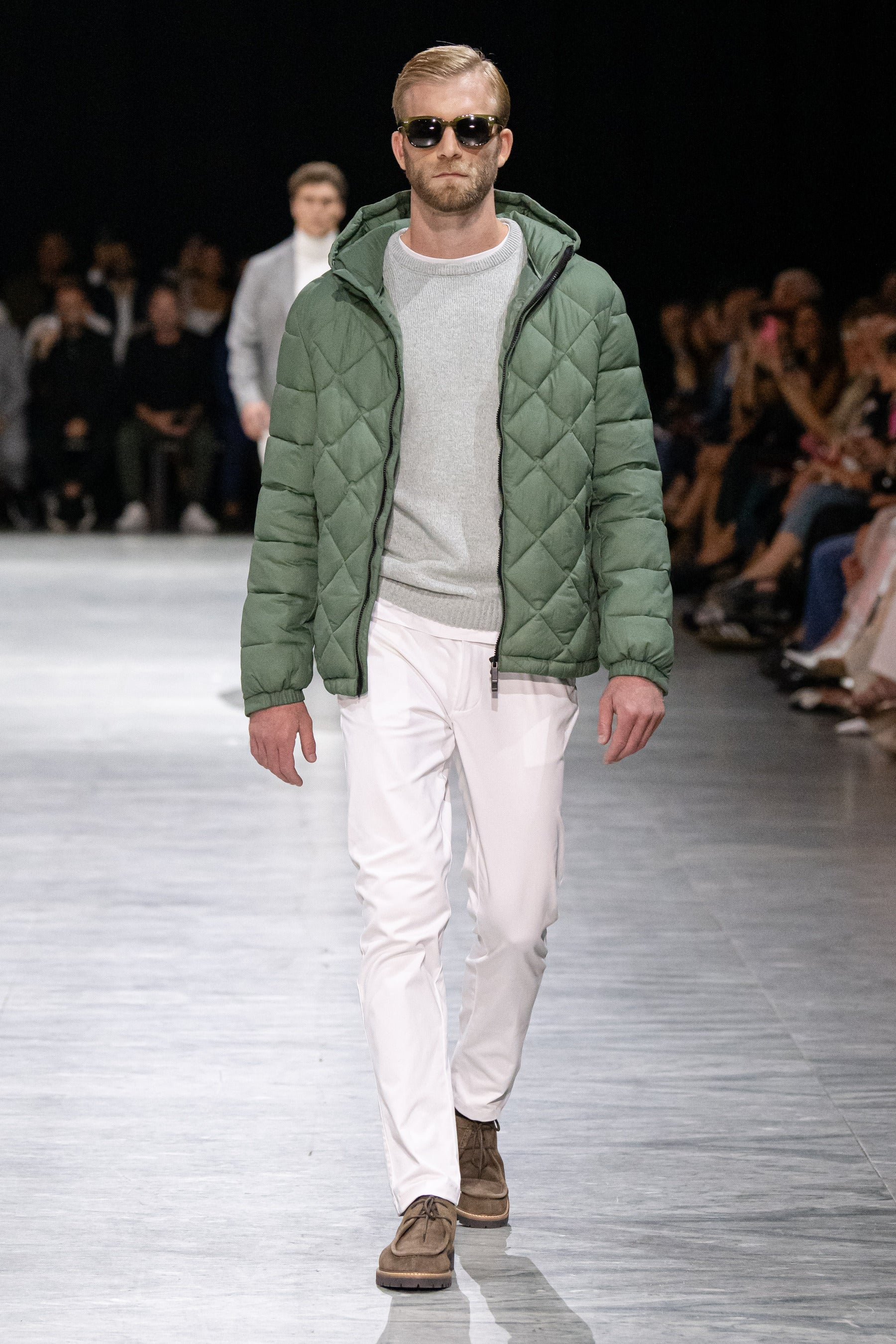 Piumino trapuntato verde "Ready"-Dan John