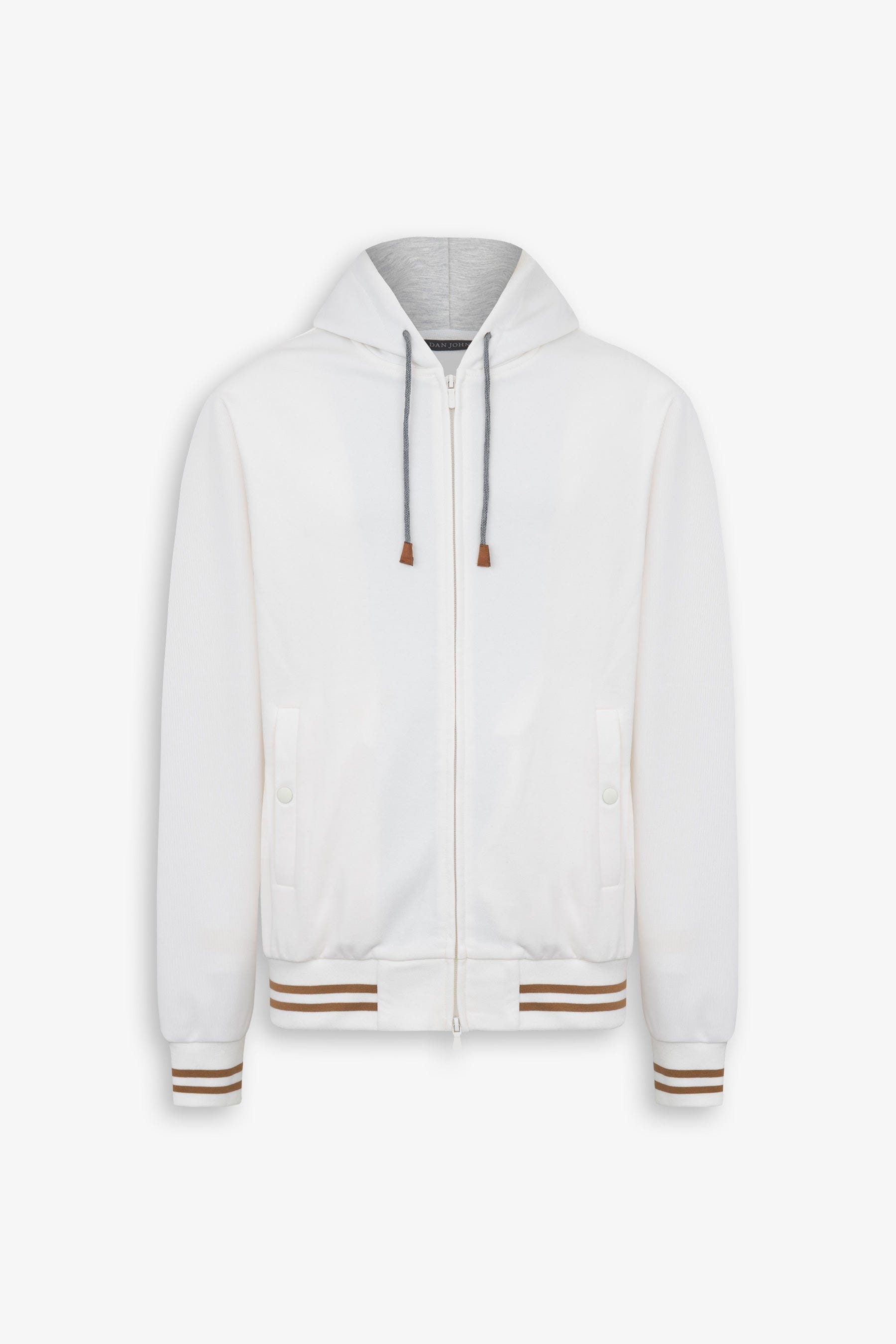 Felpa full zip con cappuccio-Dan John