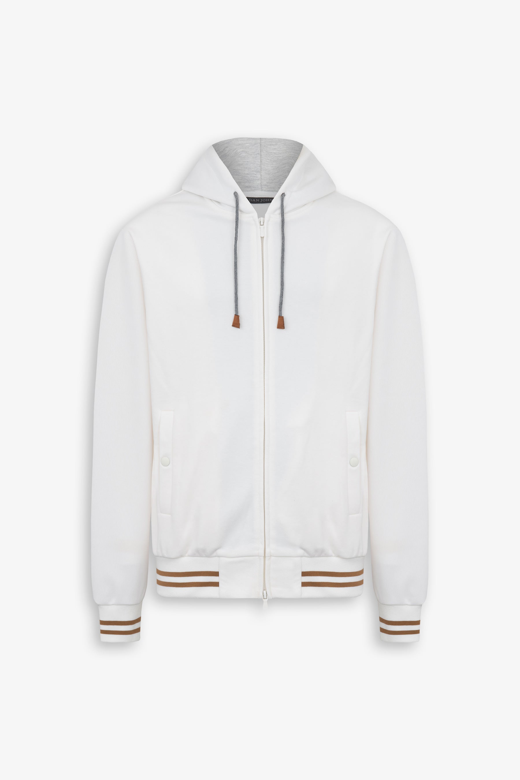 Felpa full zip con cappuccio-Dan John