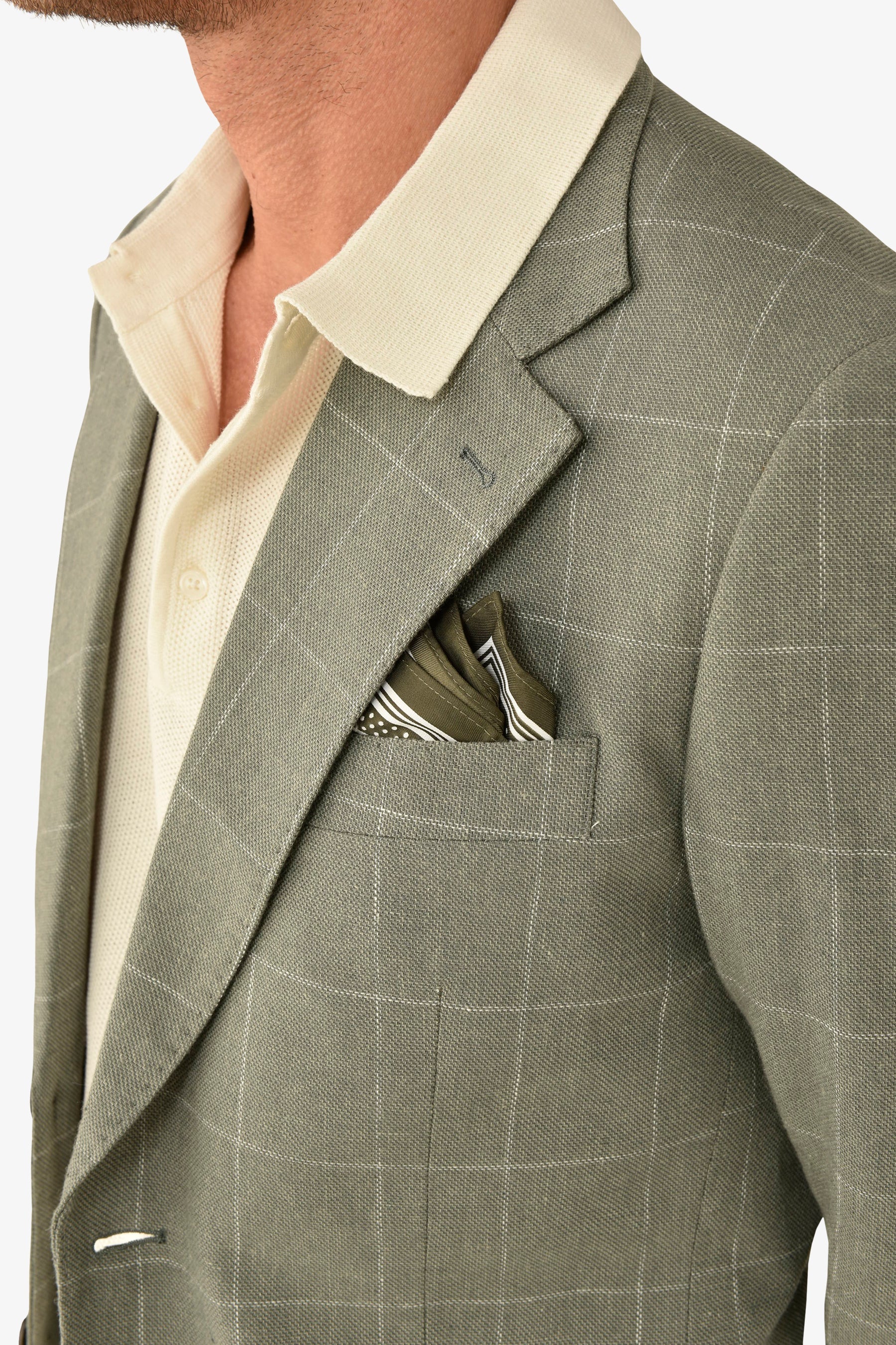 Giacca a quadri verde slim-Dan John