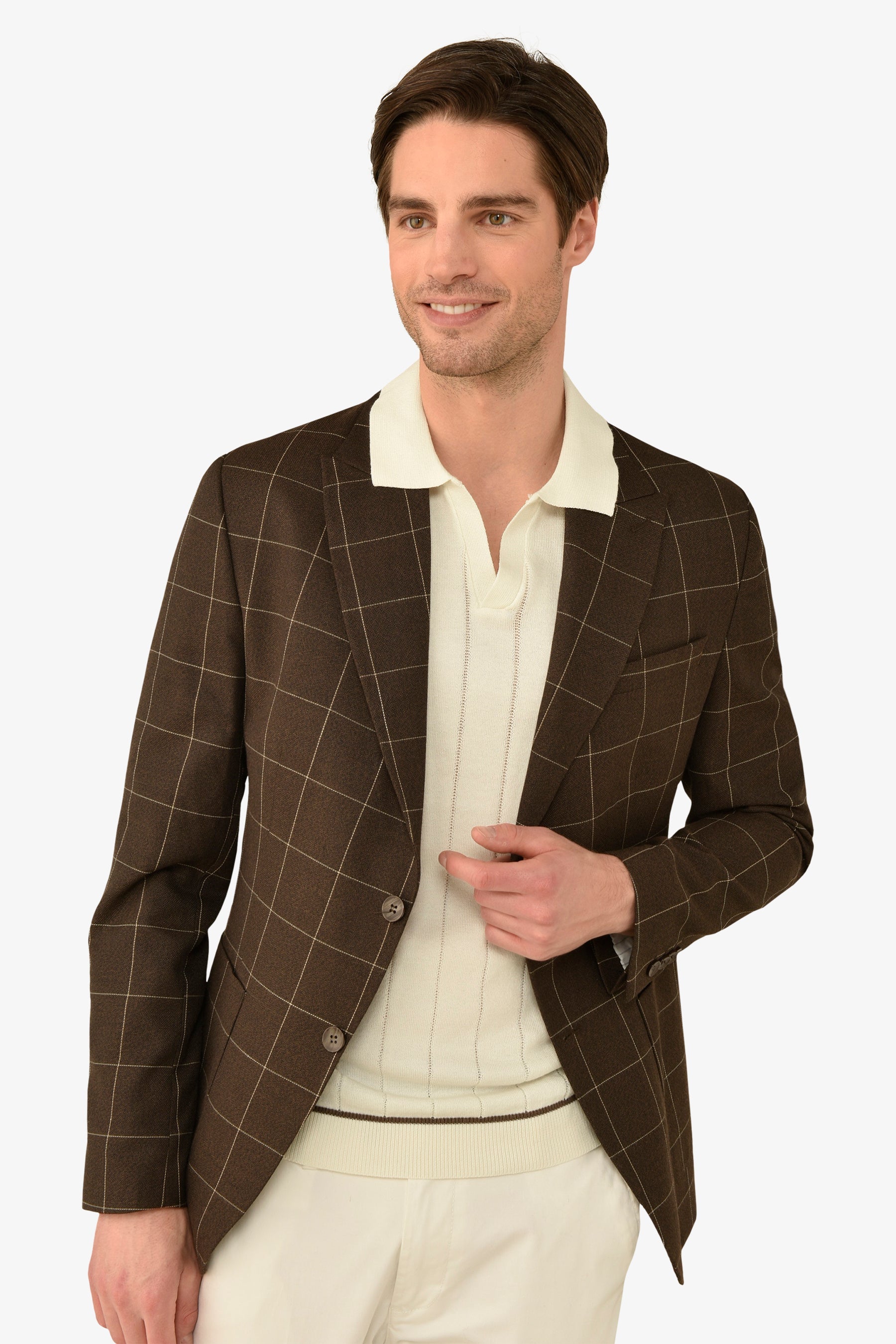 Giacca armaturata a quadri terra-Dan John