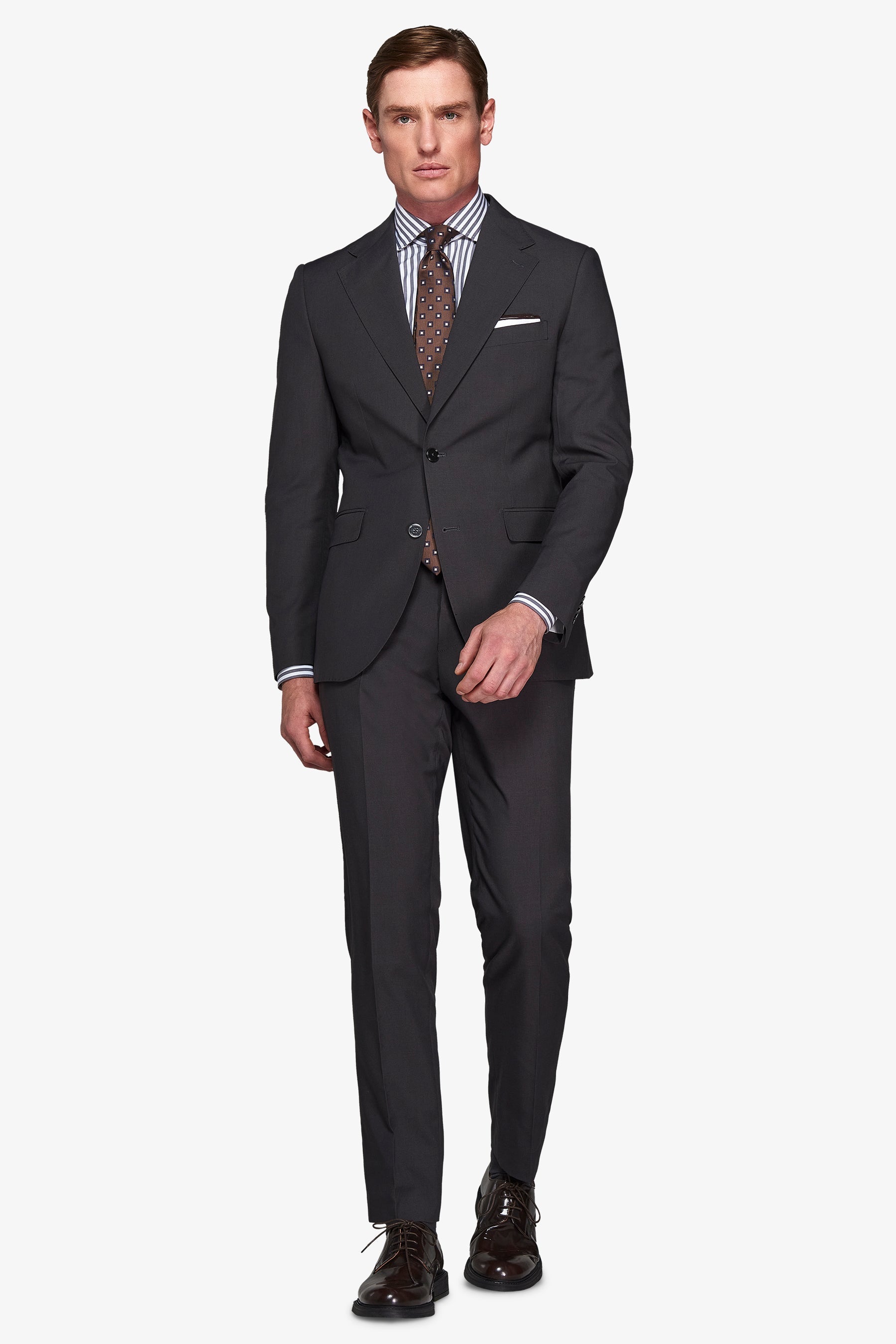 Giacca da abito classico grigia slim-Dan John