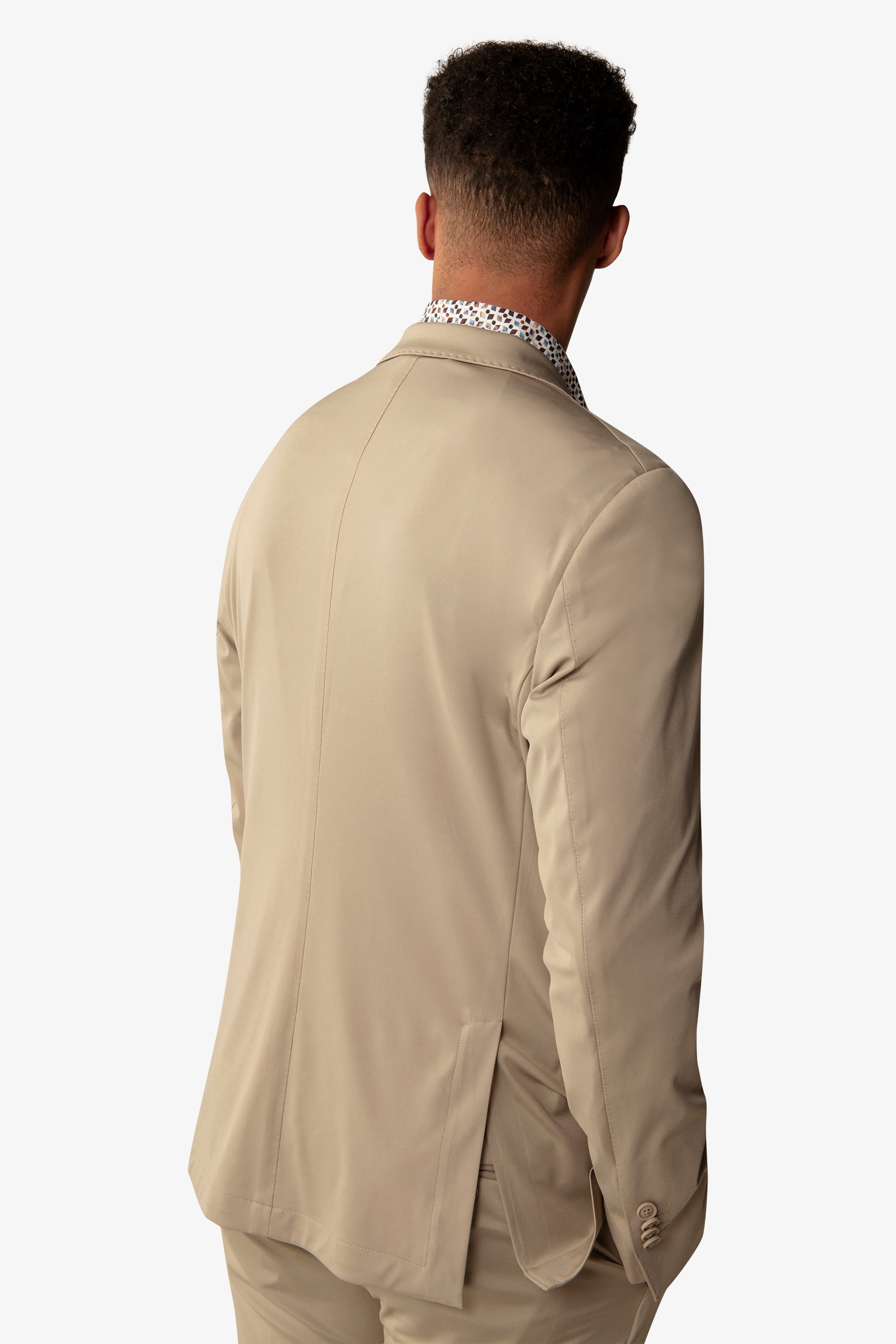 Giacca da abito relax tech tortora slim-Dan John