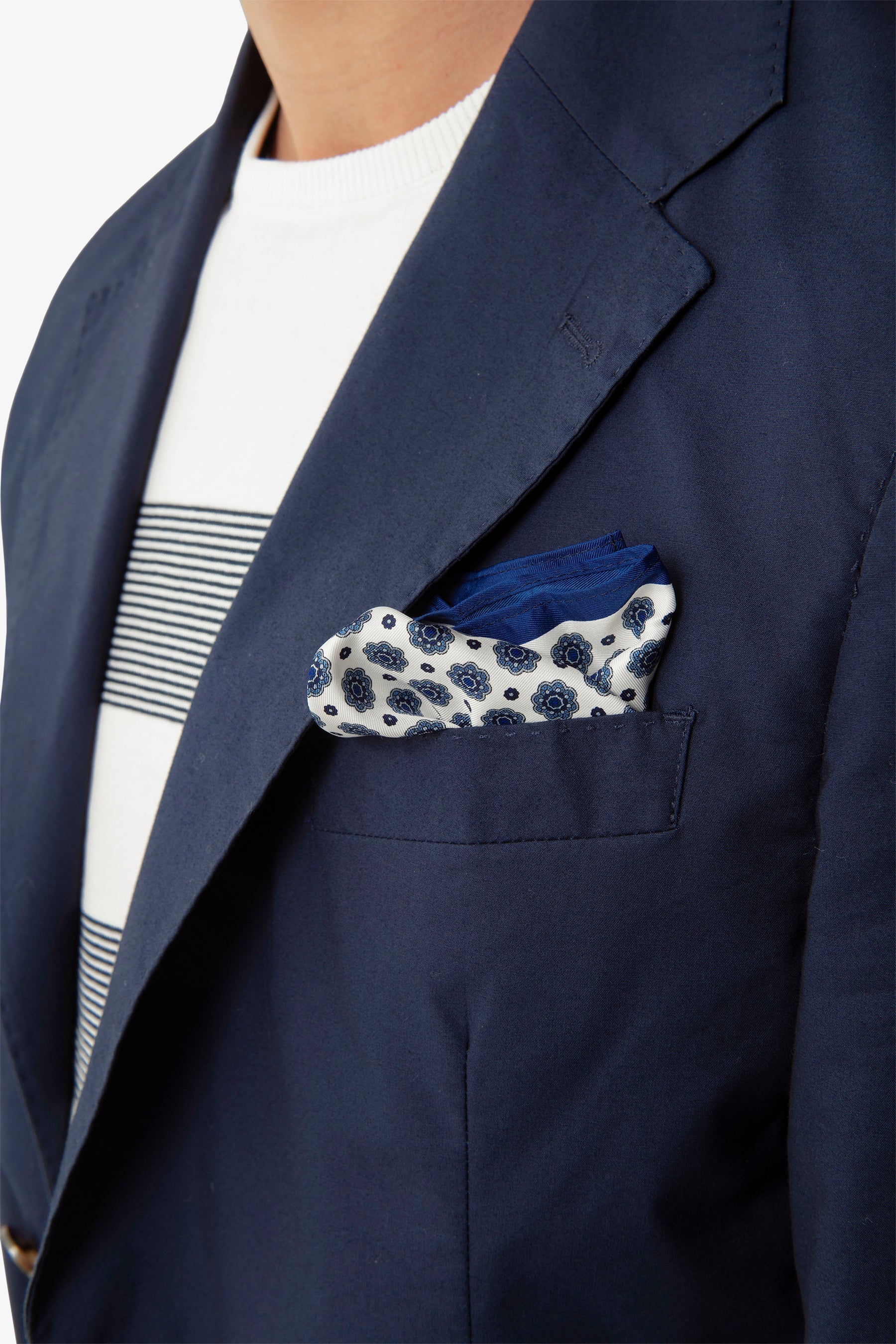 Giacca da abito tela paracadute blu slim-Dan John