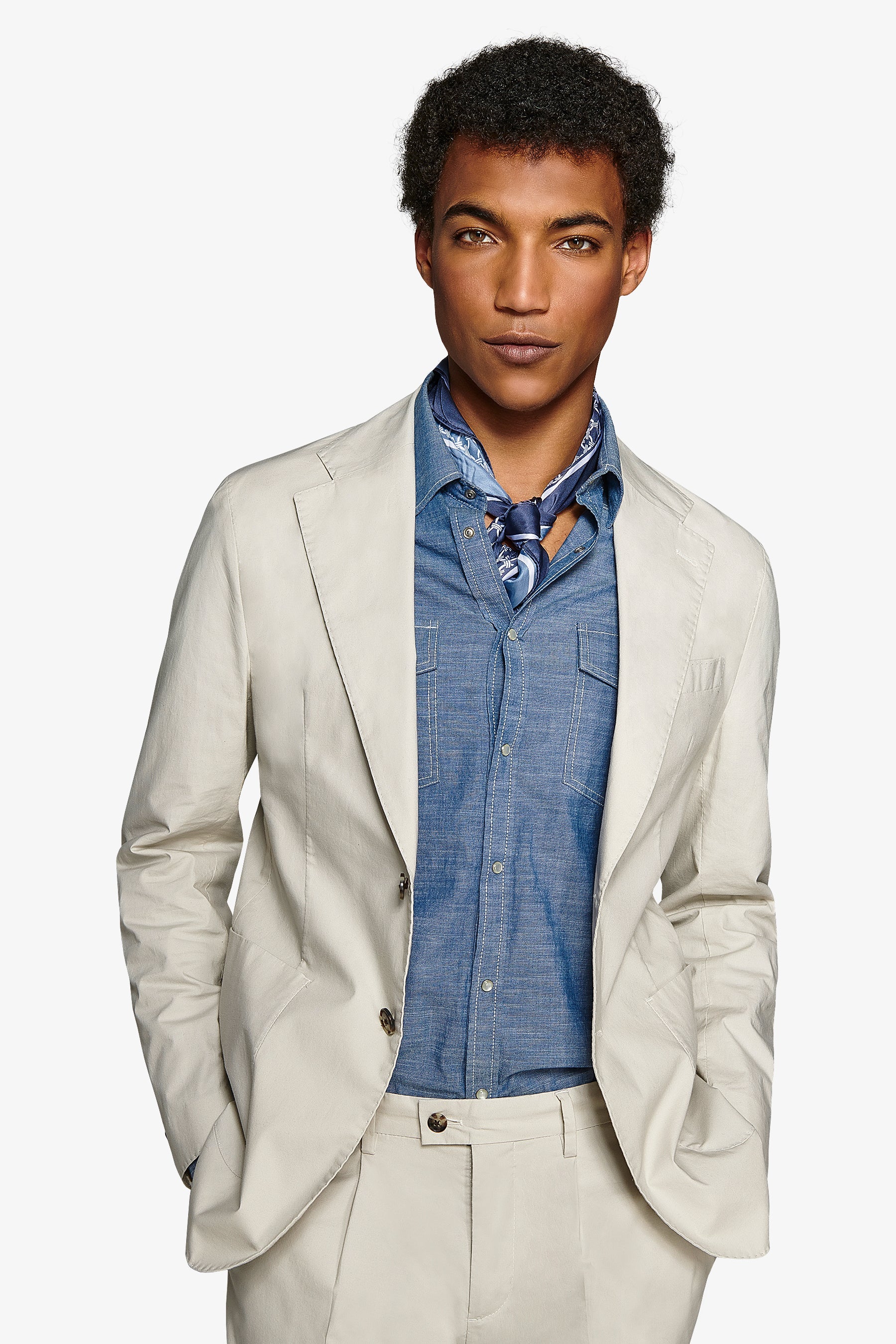 Giacca da abito tela paracadute pomice slim-Dan John