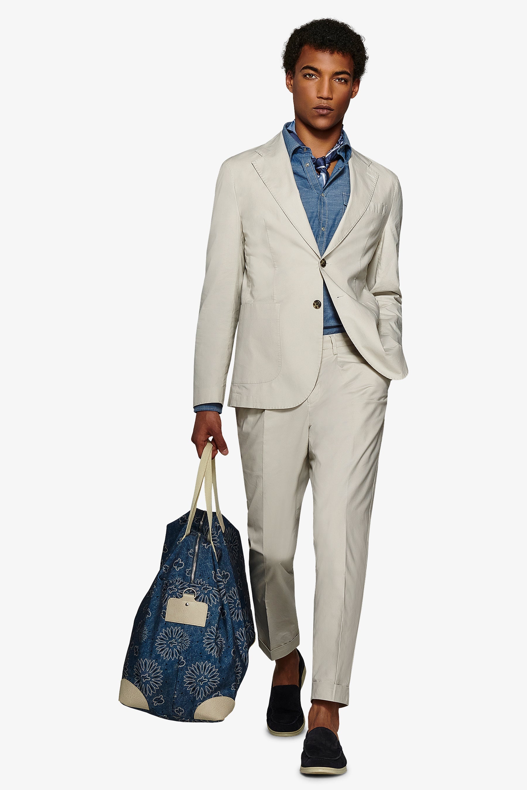 Giacca da abito tela paracadute pomice slim-Dan John