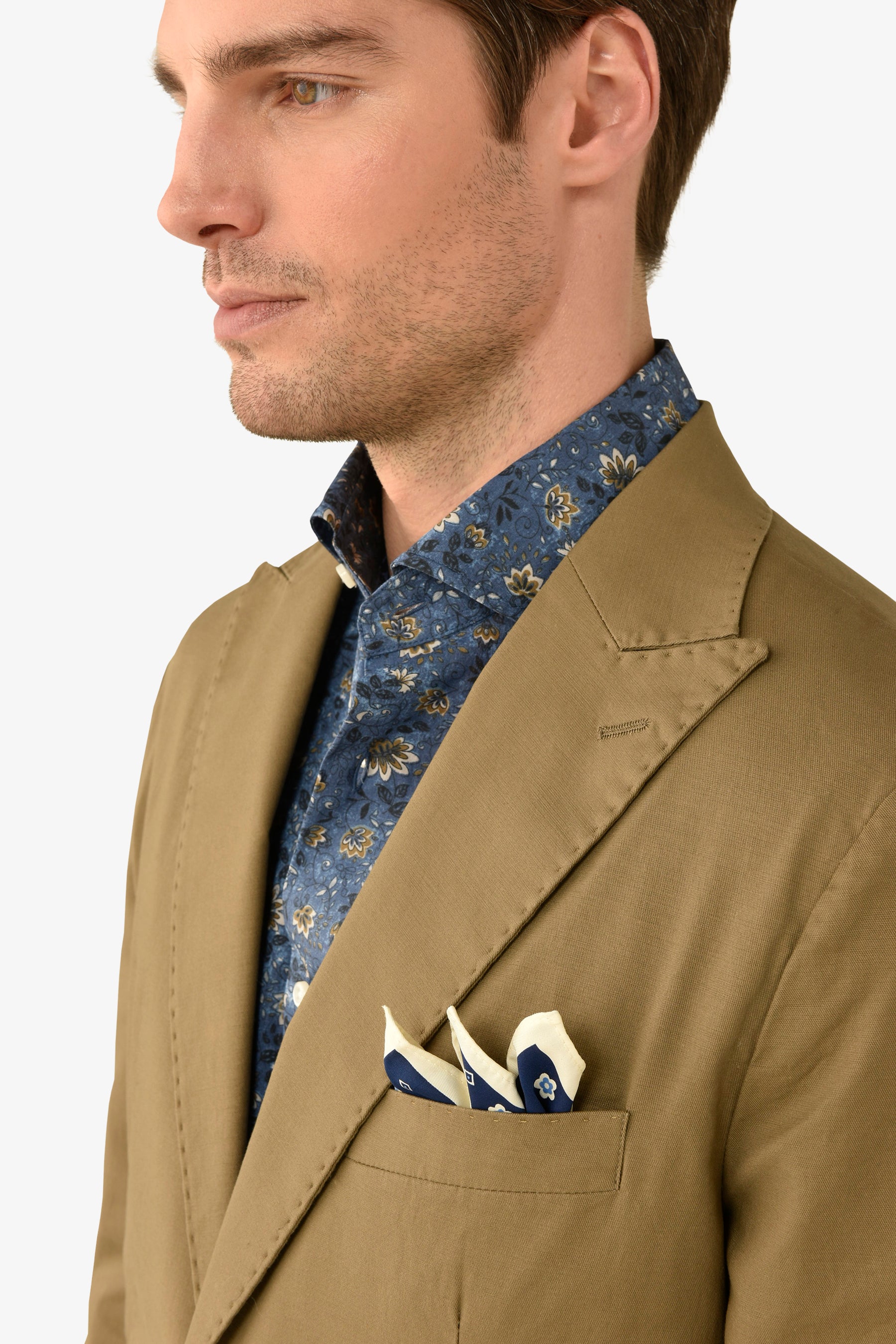 Giacca destrutturata in cotone terra-Dan John