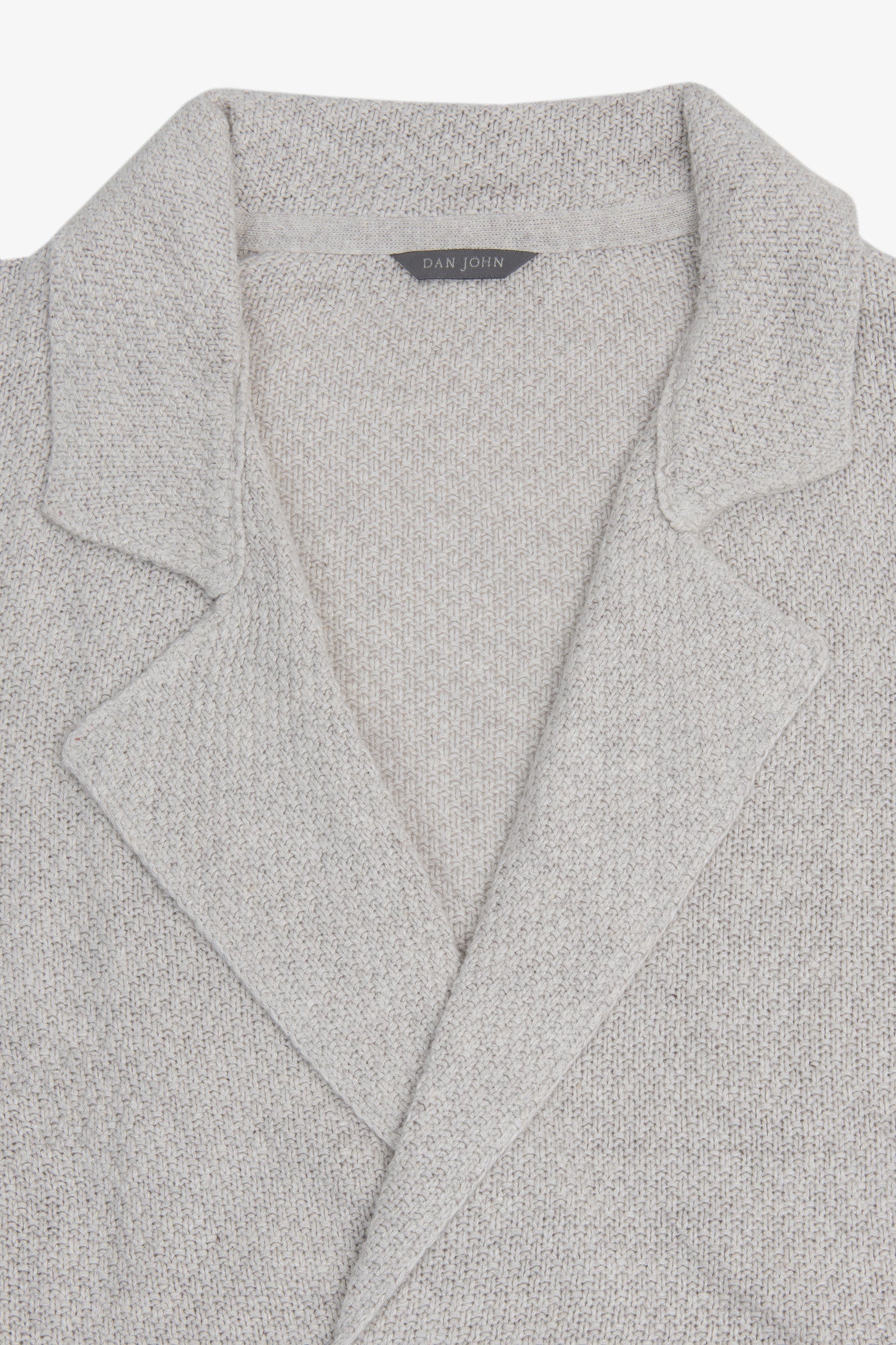 Giacca in maglia doppiopetto ecru-Dan John
