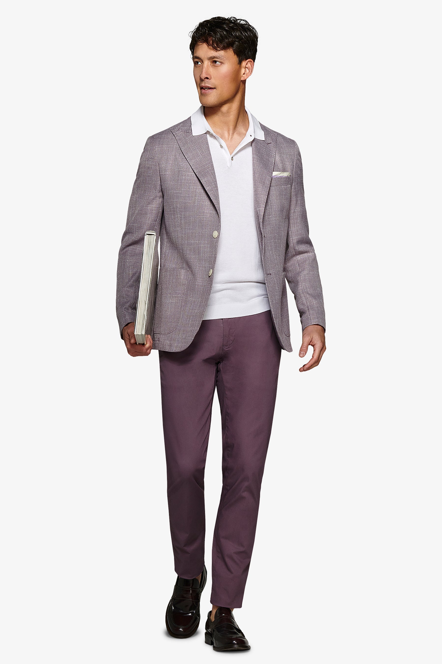 Giacca melange melanzana-Dan John