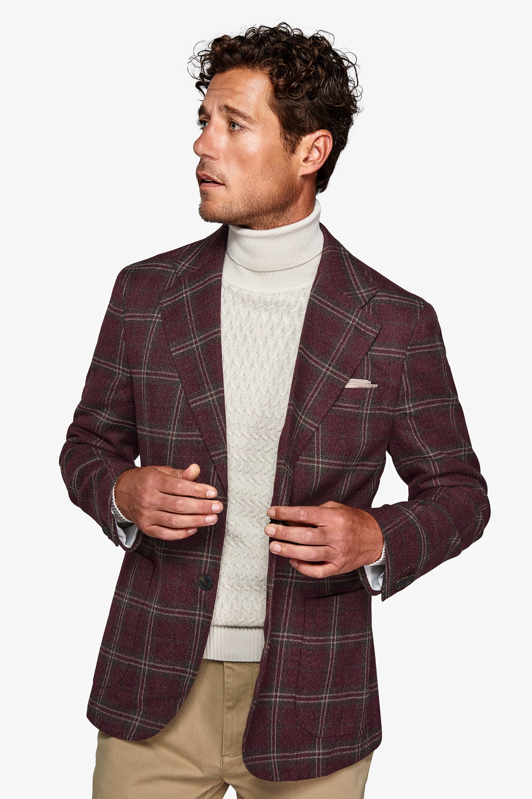 Giacca overcheck bordeaux-Dan John