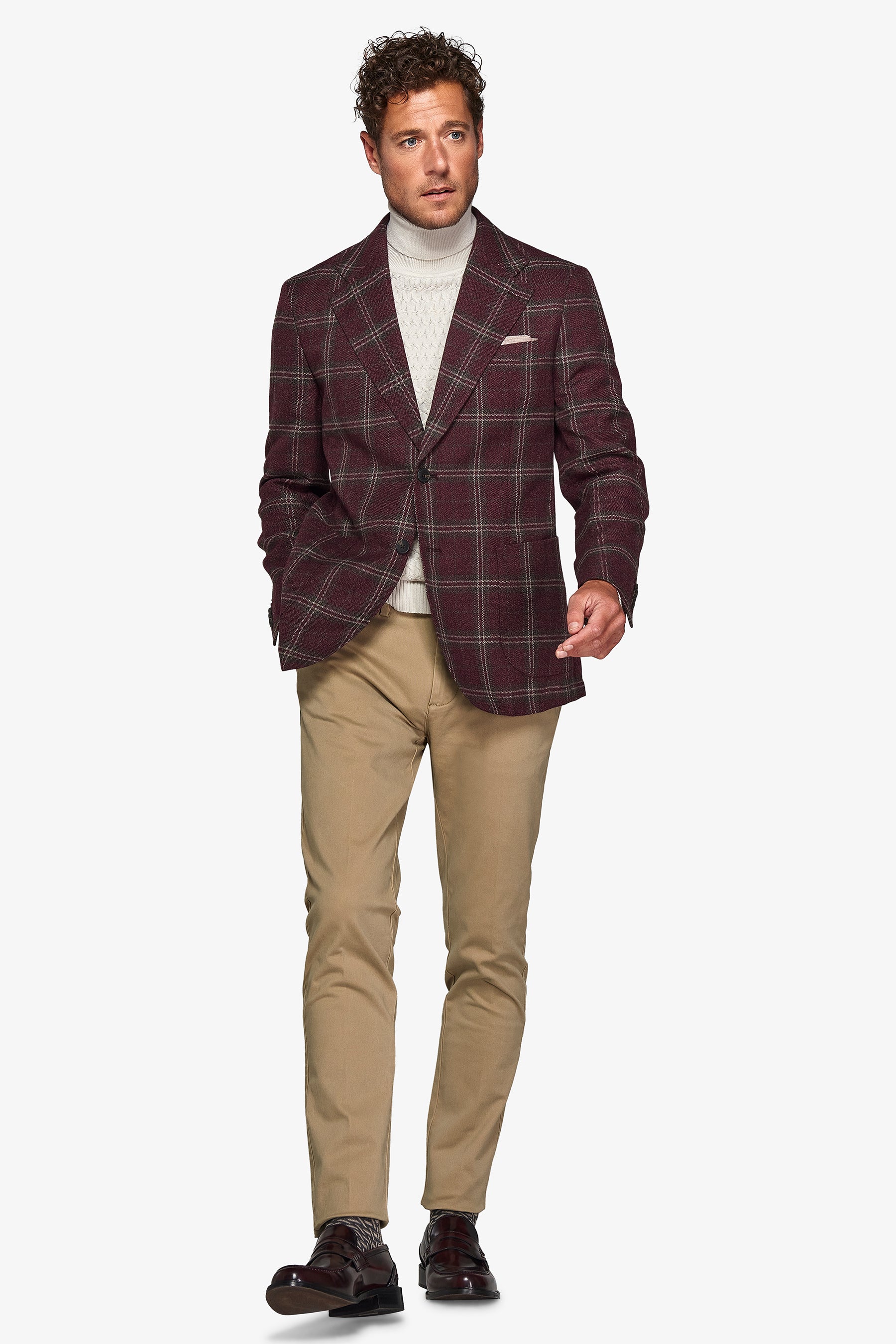 Giacca overcheck bordeaux-Dan John