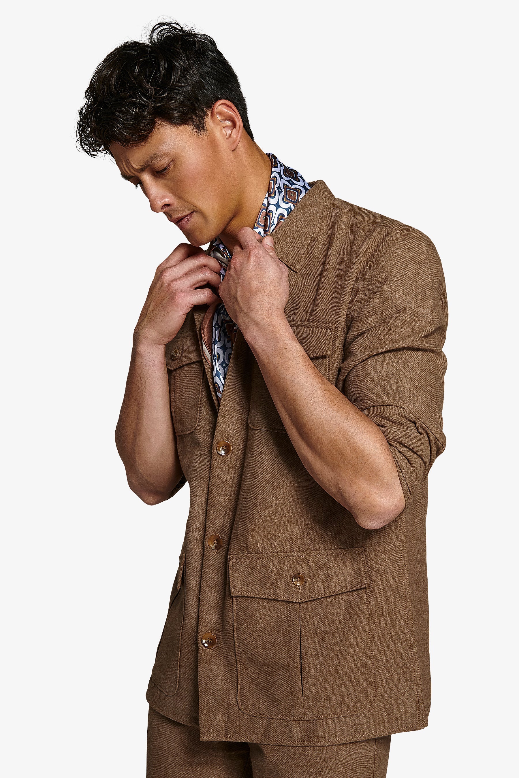 Giacca sahariana armaturata terra-Dan John