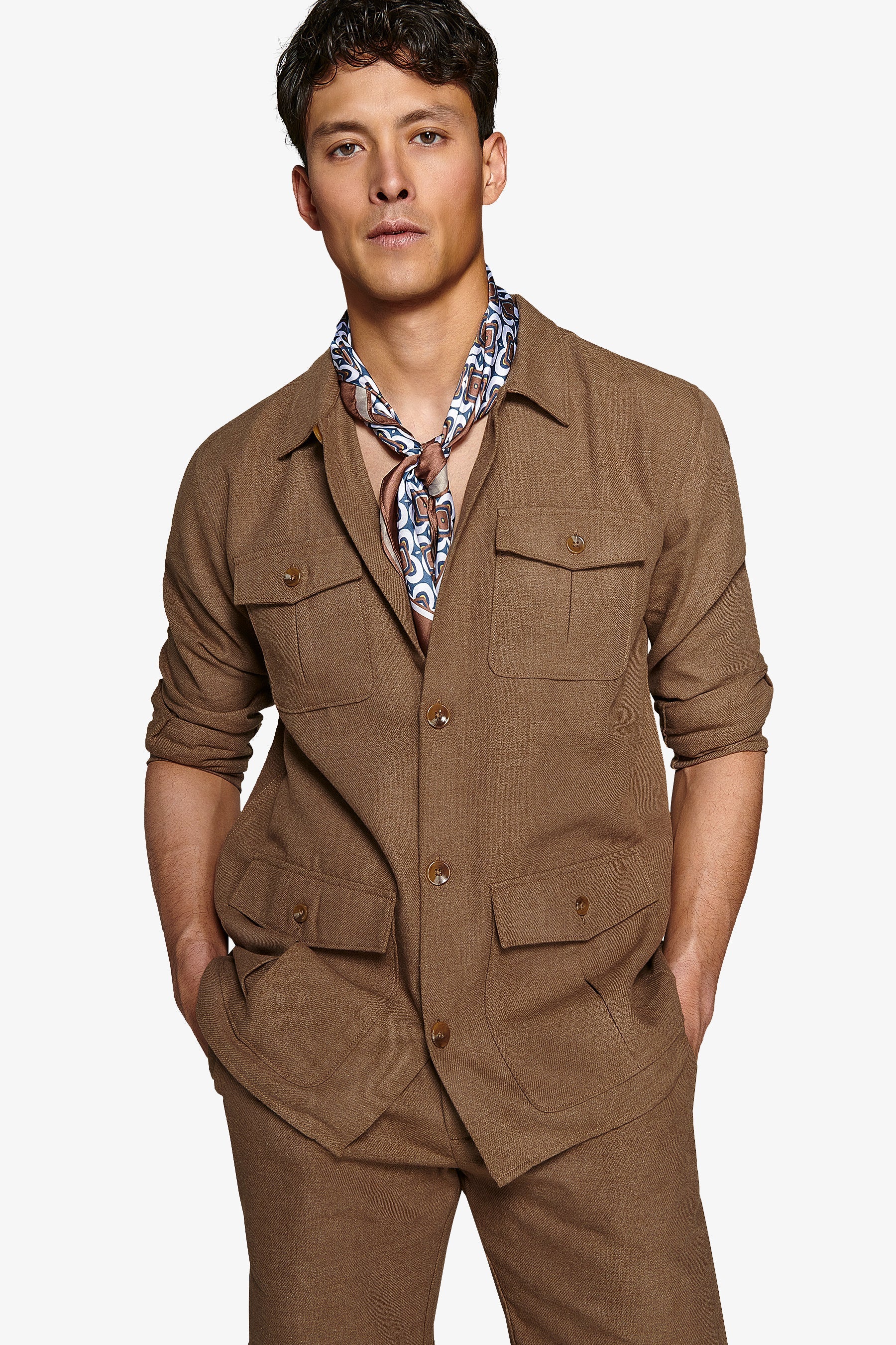 Giacca sahariana armaturata terra-Dan John