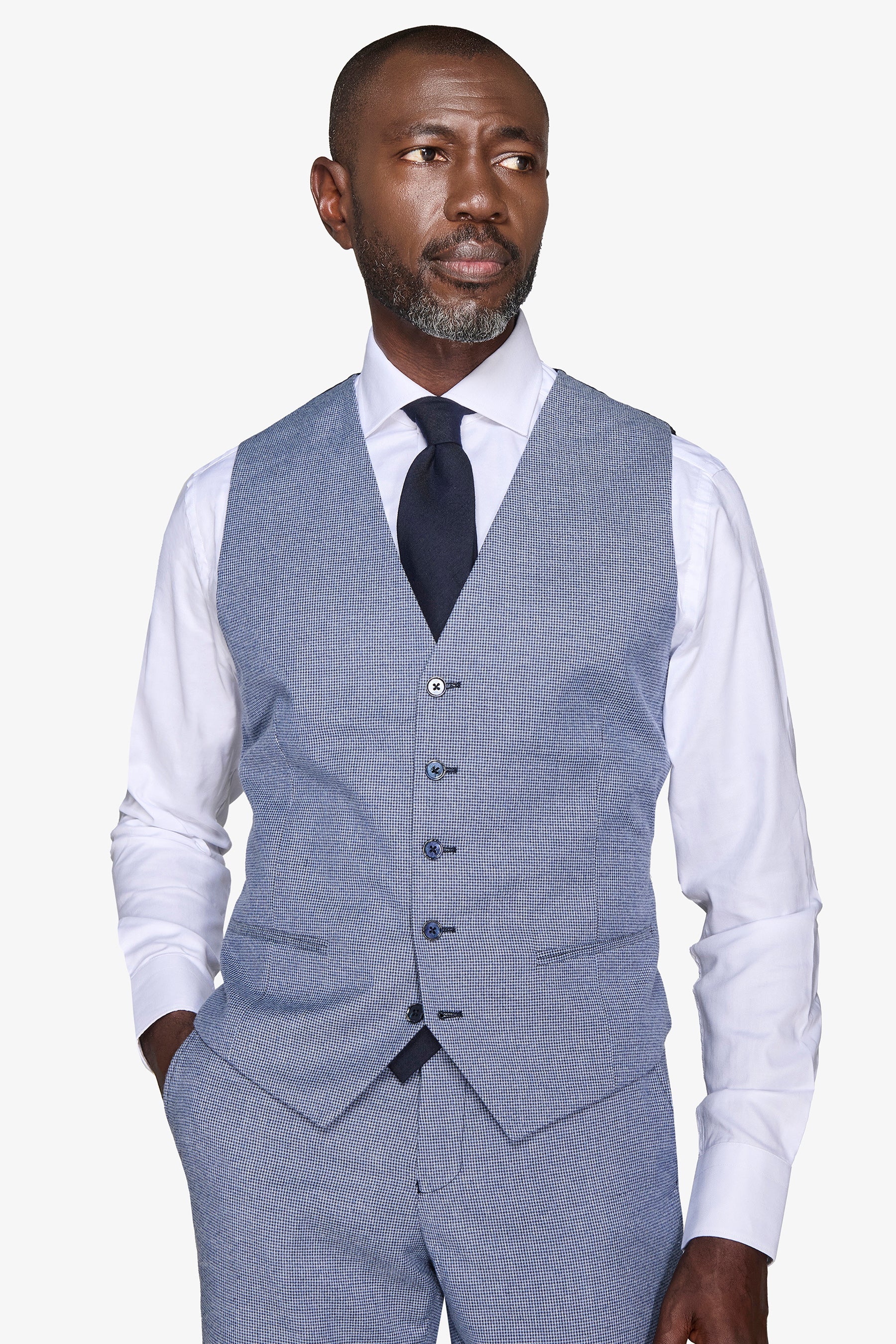 Gilet Pied de Poule misto lana avion-Dan John