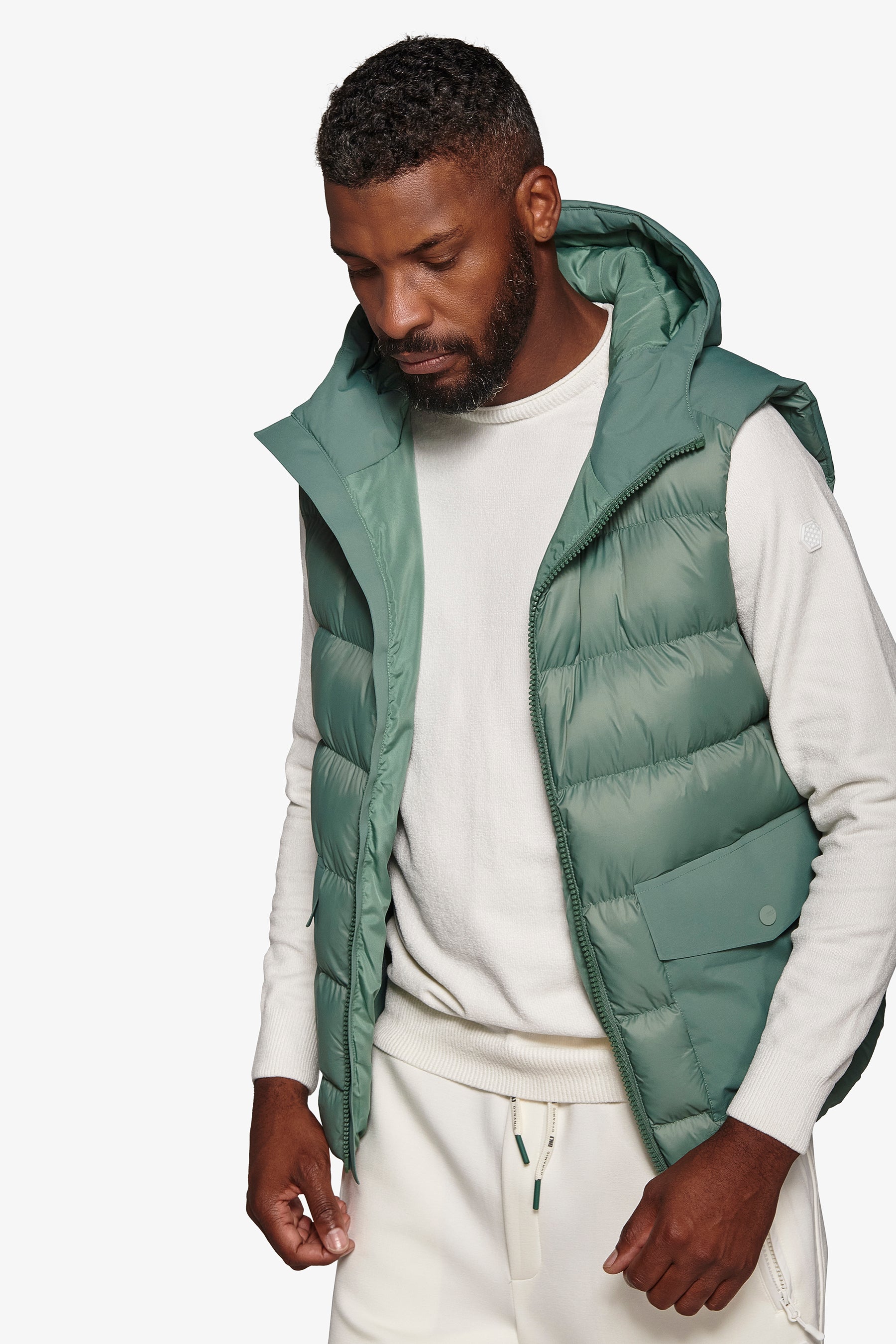 Gilet trapuntato DNJ salvia-Dan John