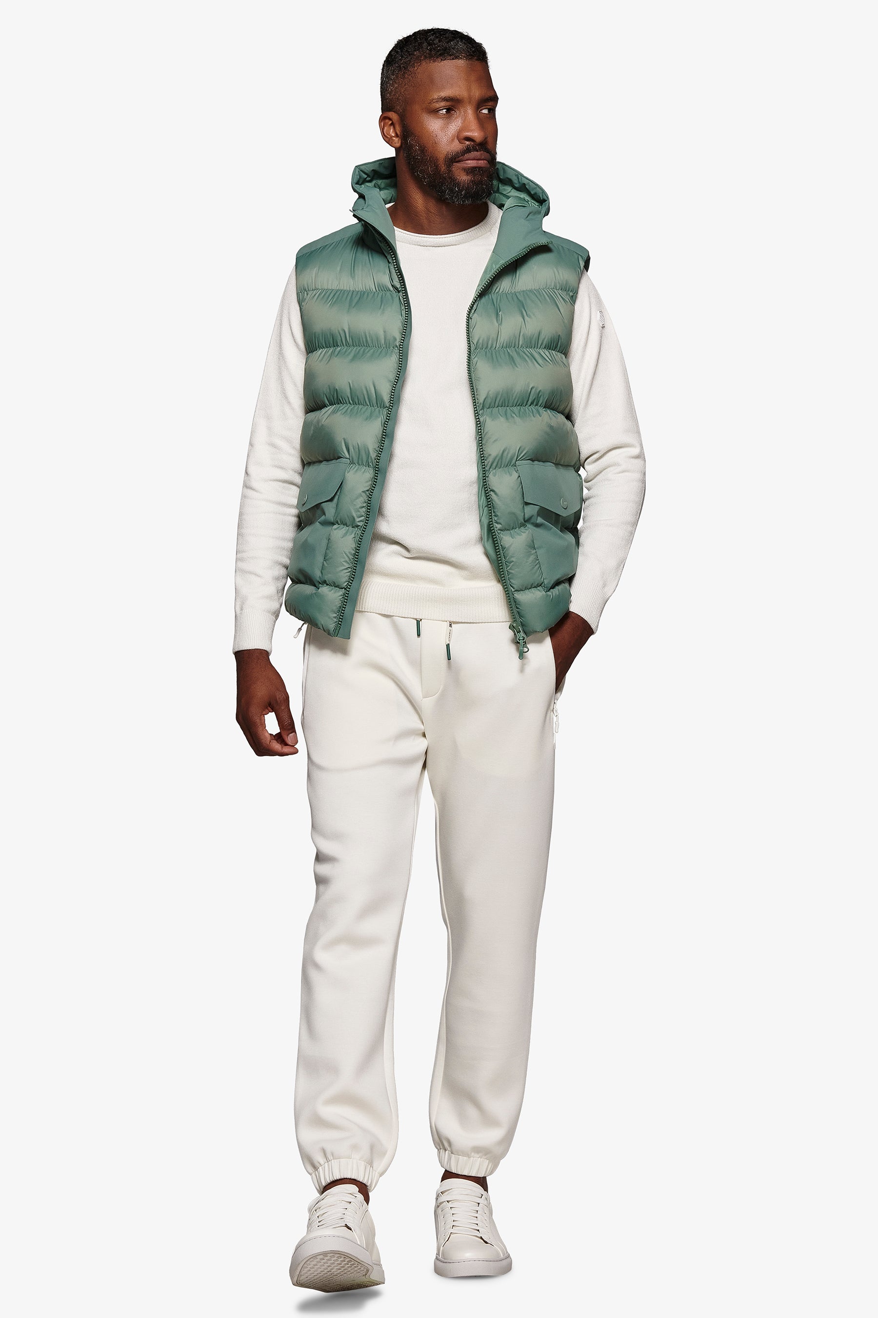 Gilet trapuntato DNJ salvia-Dan John