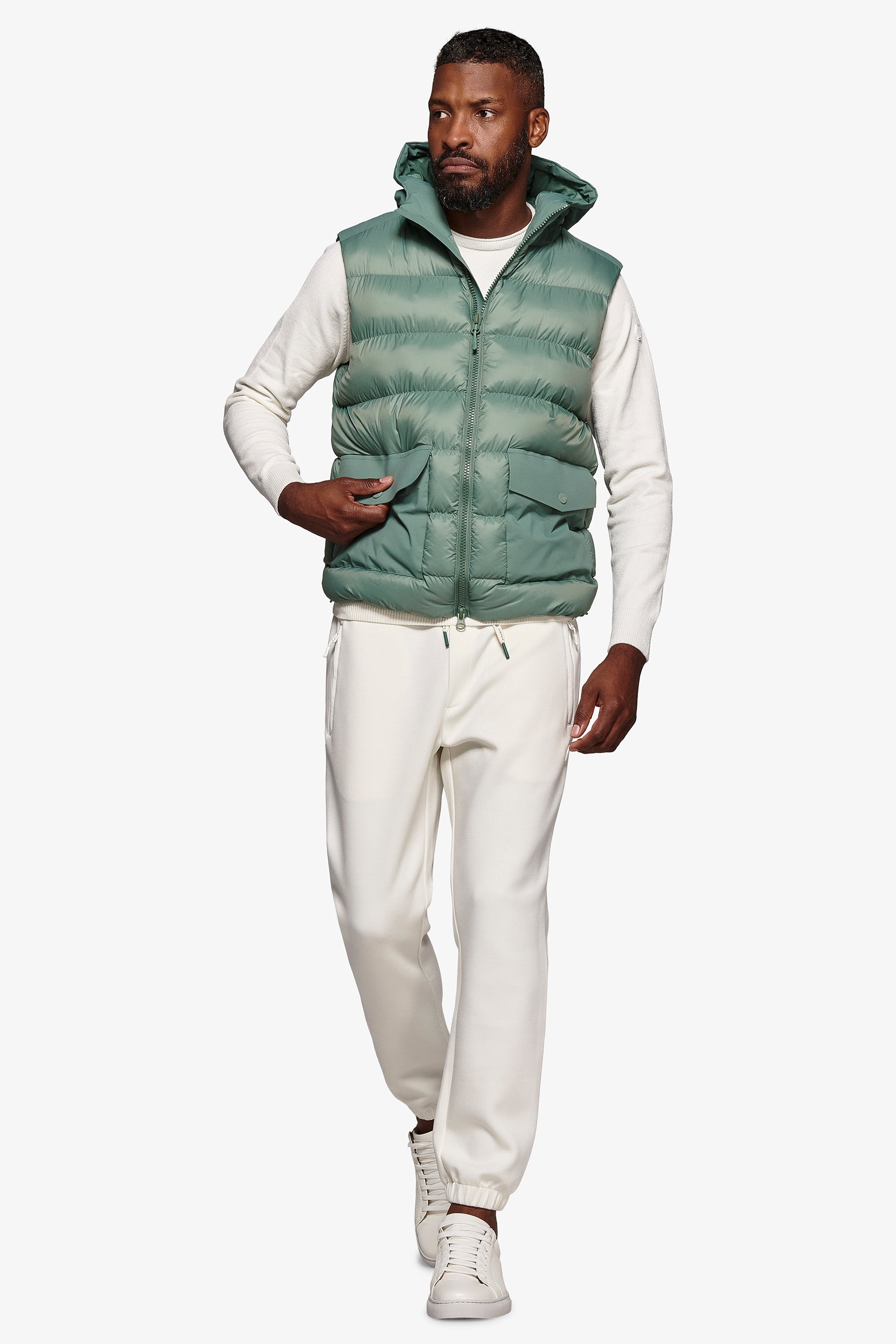 Gilet trapuntato DNJ salvia-Dan John