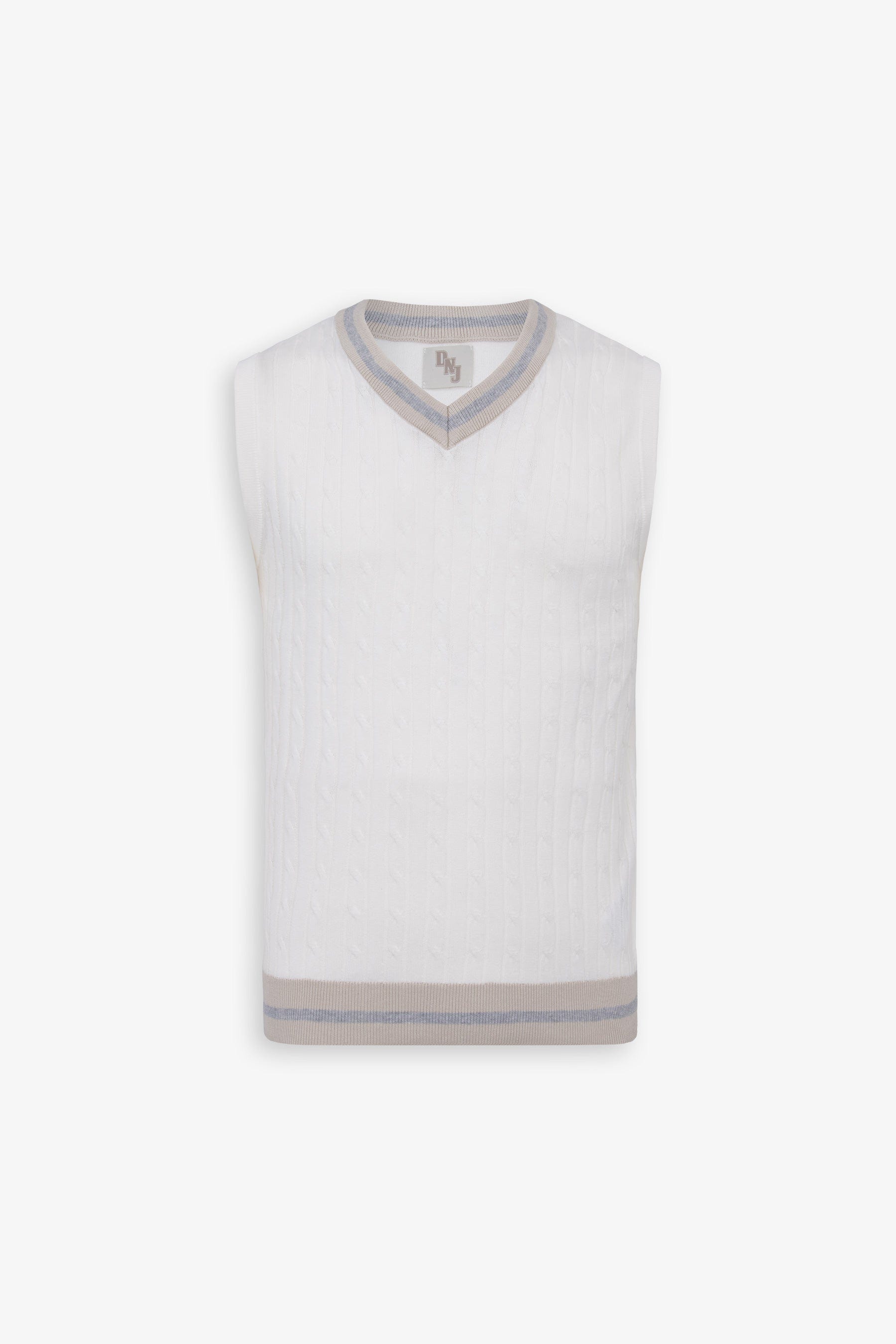 Gilet treccia e costa DNJ off white-Dan John