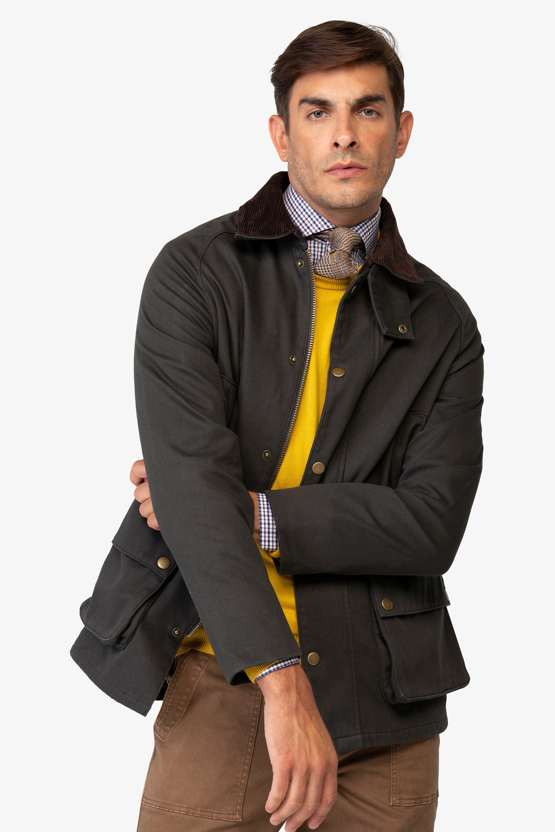 Giubbotto caban sportivo verde-Dan John